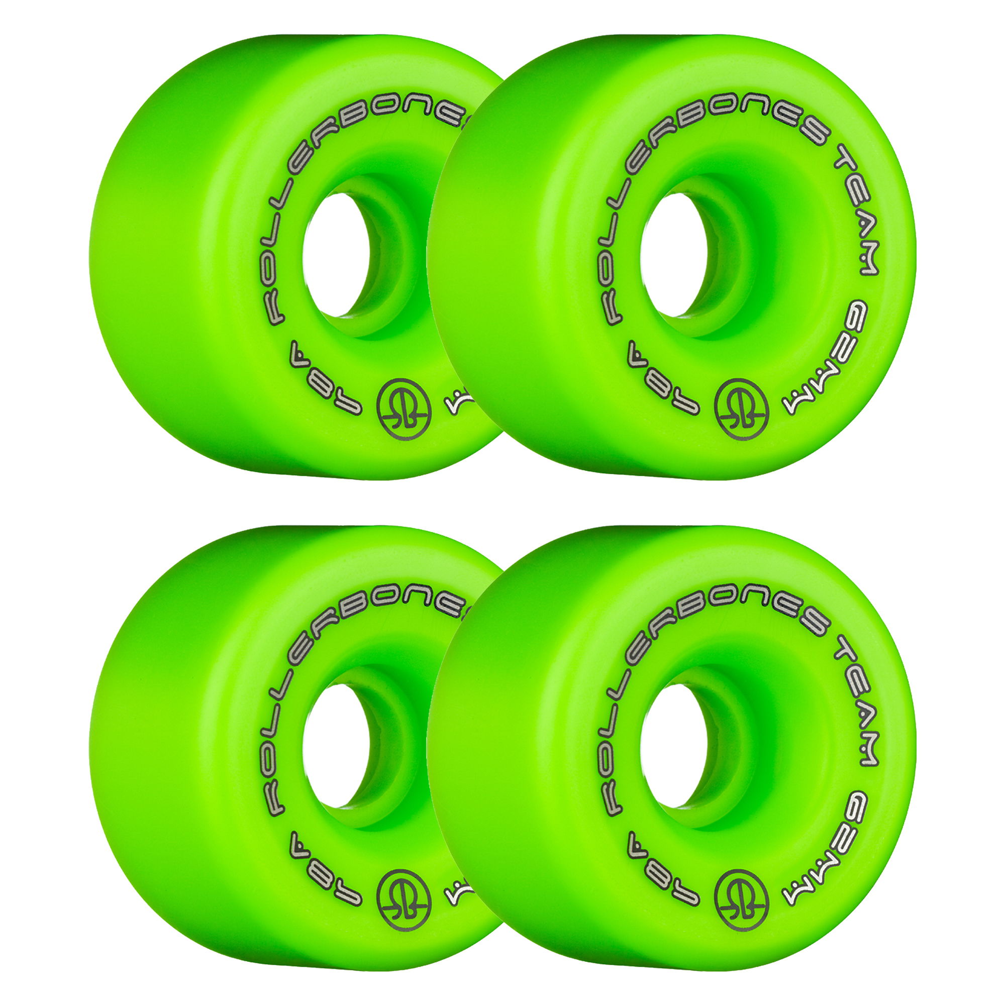 ROLLERBONES - TEAM LOGO GREEN (8) - 62mm/98a