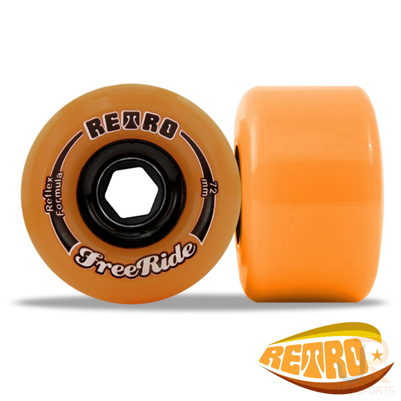 Retro FreeRides Orange 72mm 86a