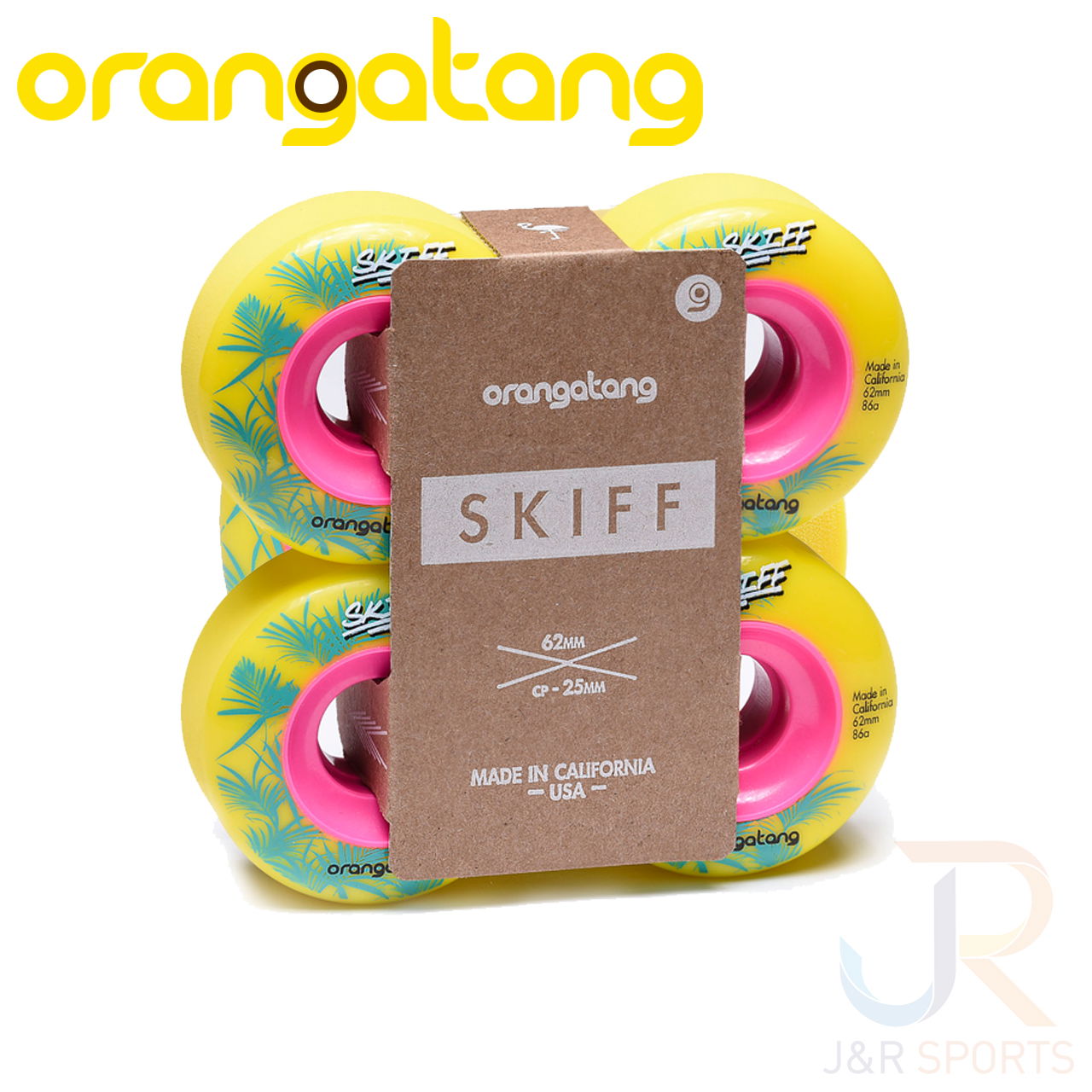 Orangatang Skiff Slasher Yellow 62mm 86a Packaged