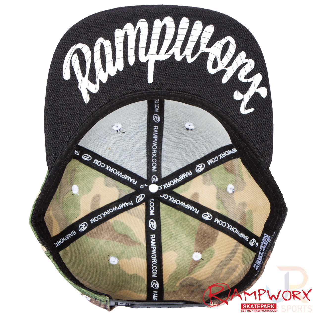 Rampworx SnapBacks LE97_6 - Camo BK Camo - Underside - RXSBRW38