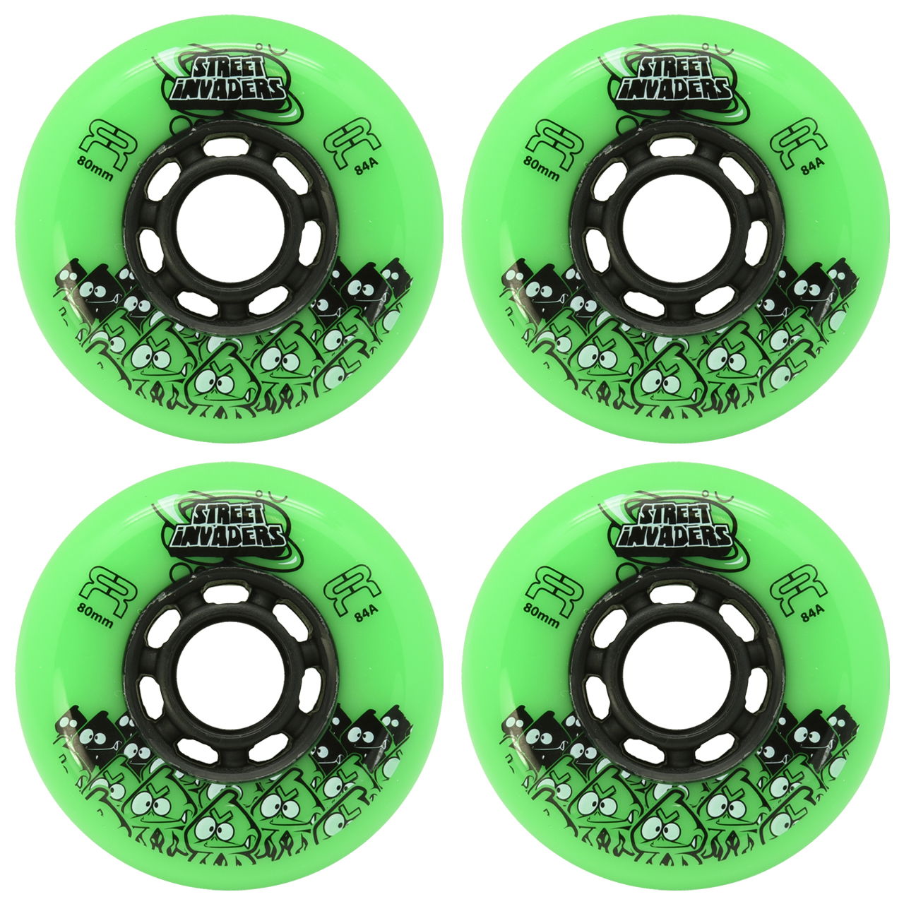 FR Street INVADER II Wheels - Green