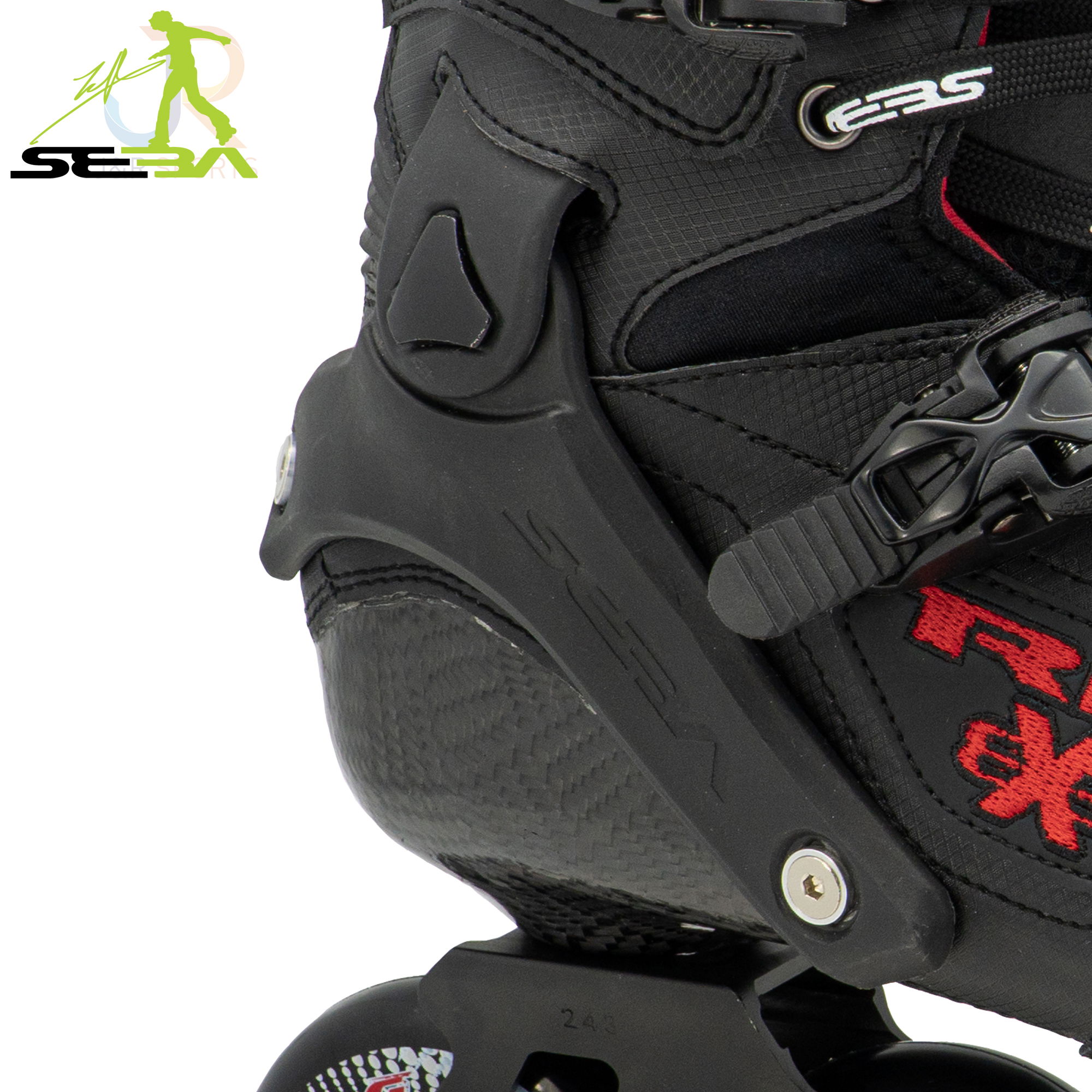 Seba TRIX PRO 80 - Black - Heel Detail - SSK-TRX80P01