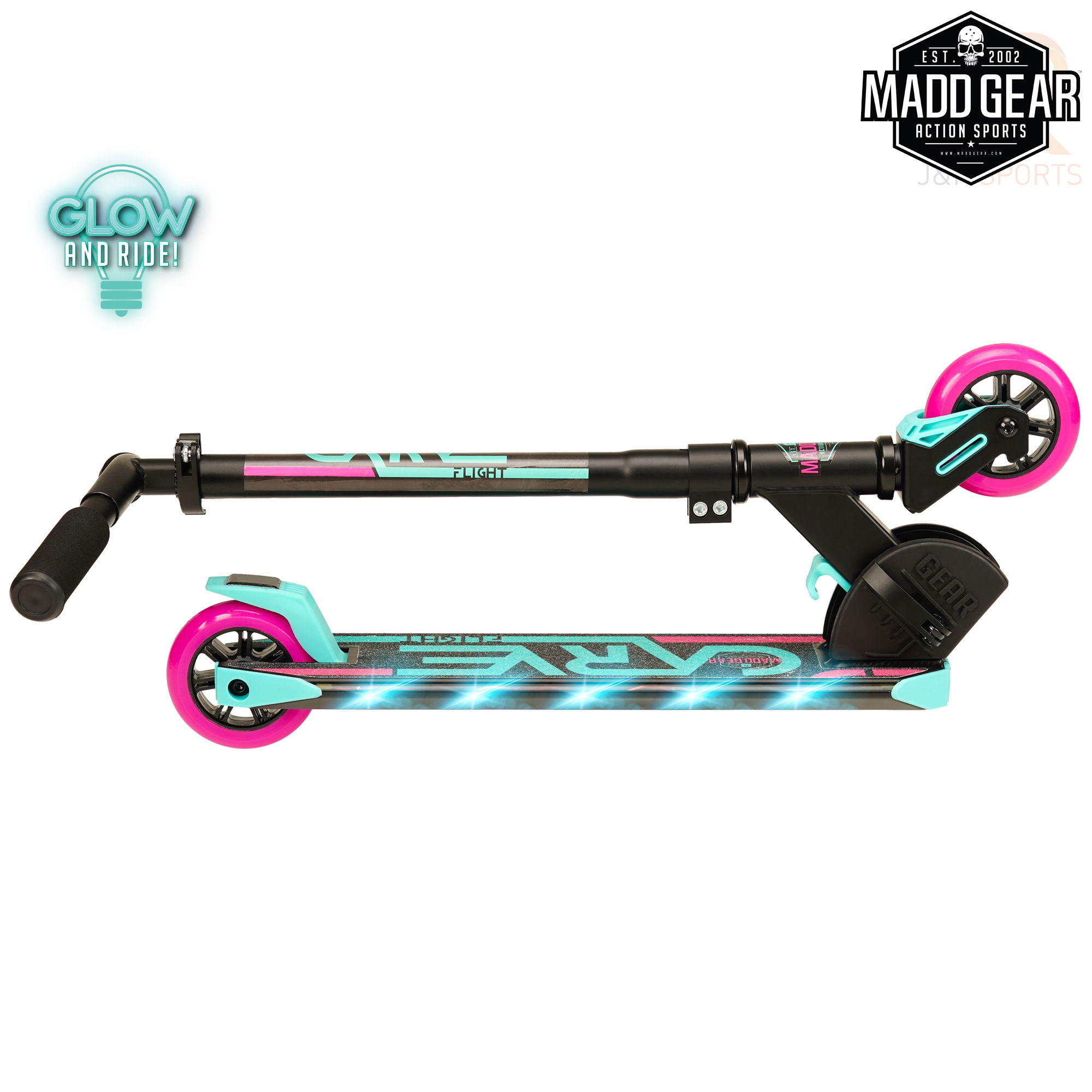 Madd Gear CARVE Flight - Teal Pink - Folded - MGP207-575