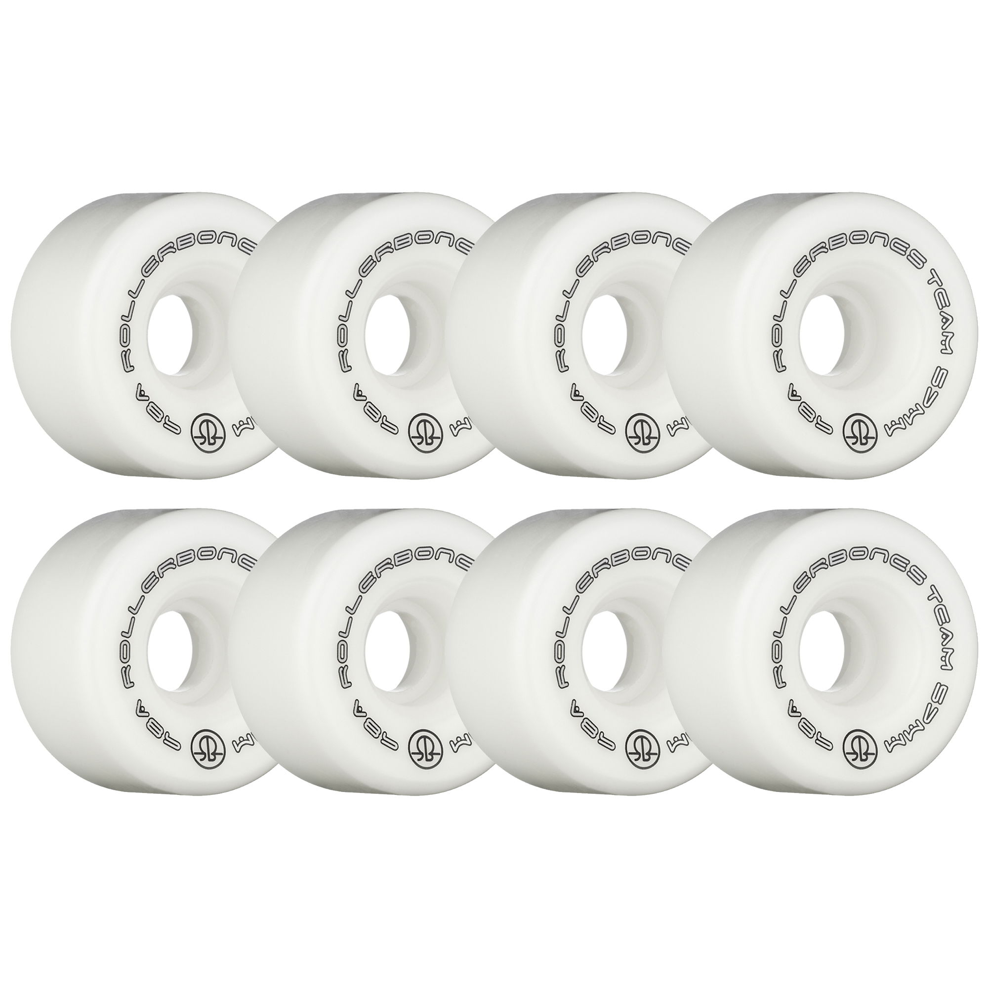 ROLLERBONES - TEAM LOGO WHITE (8) - 57mm/98a