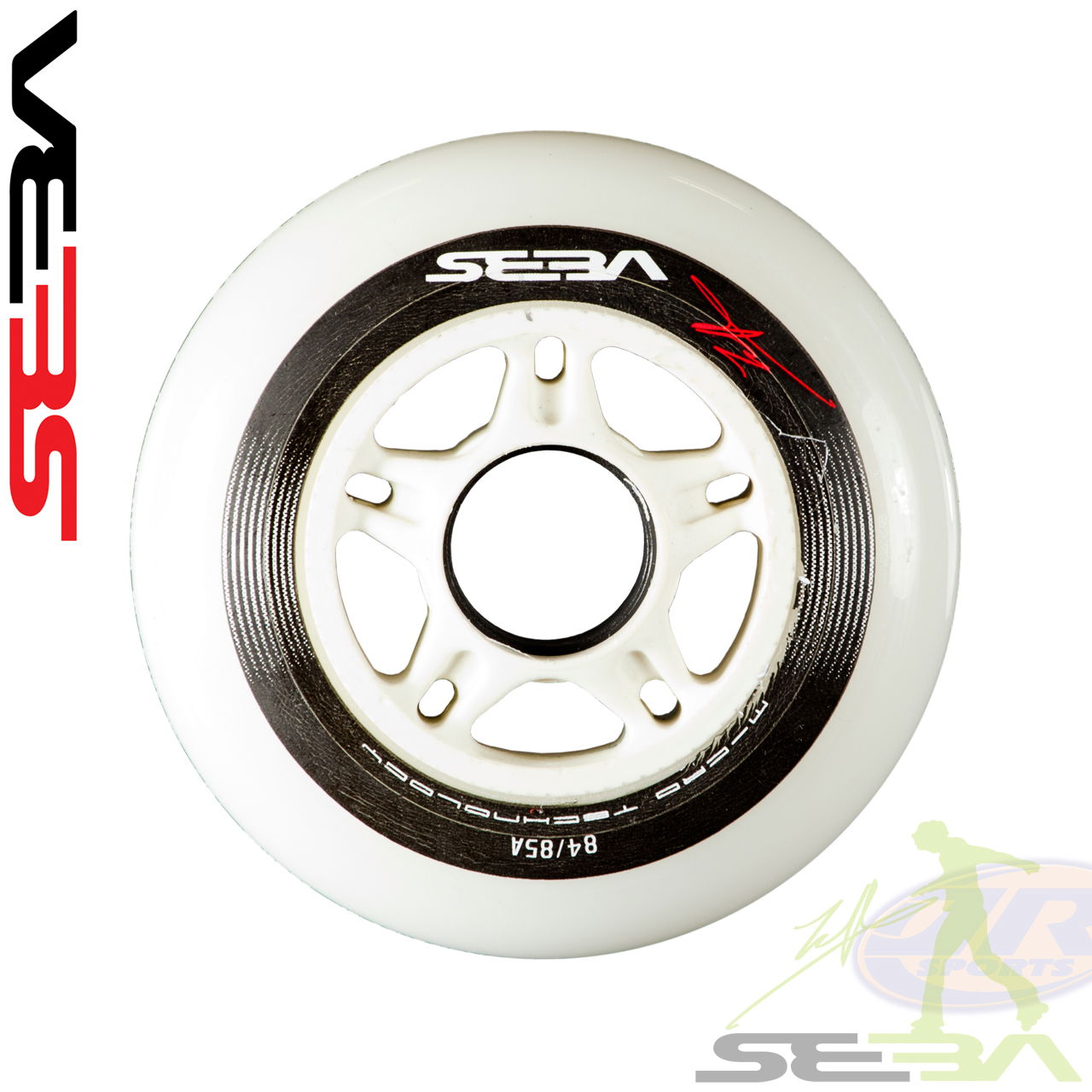 Seba CW Wheel White Black 84mm 85a