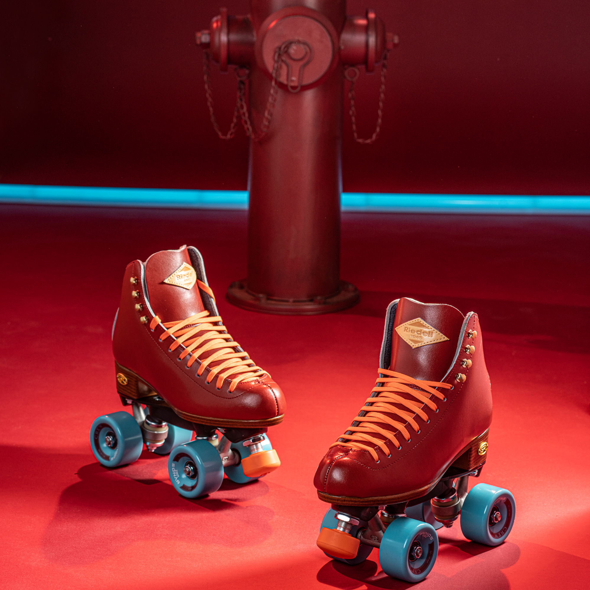 Riedell Crew Skates - Crimson Red