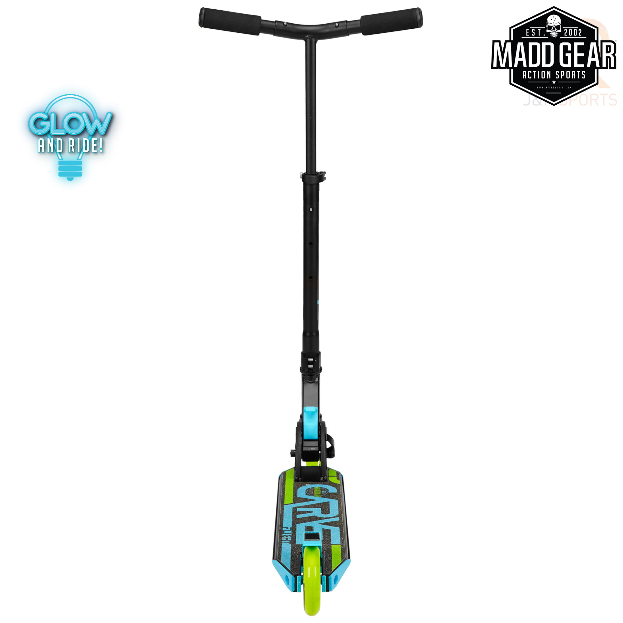 Madd Gear CARVE Flight - Blue Lime - Rear View - MGP207-574