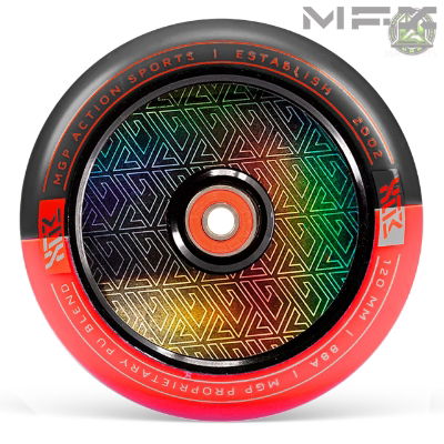 MFX CORRUPT CORE 120mm WHEELS (2) - BLACK/RED