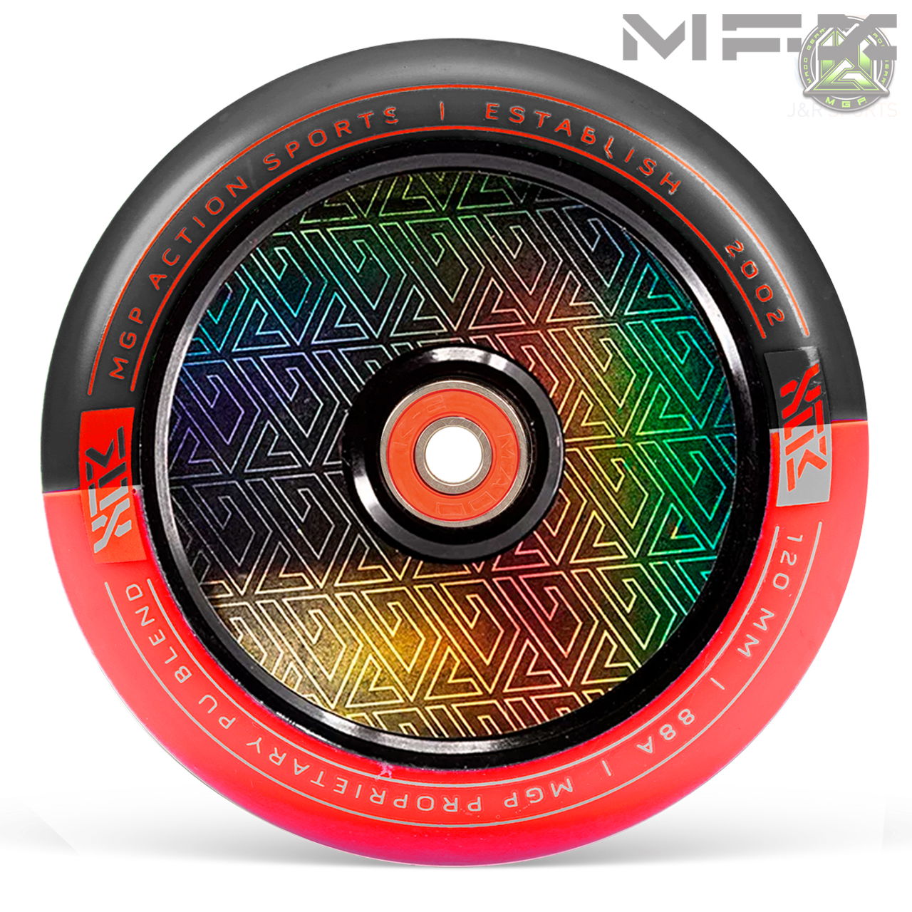 MFX CORRUPT CORE 120mm WHEELS (2) - BLACK/RED