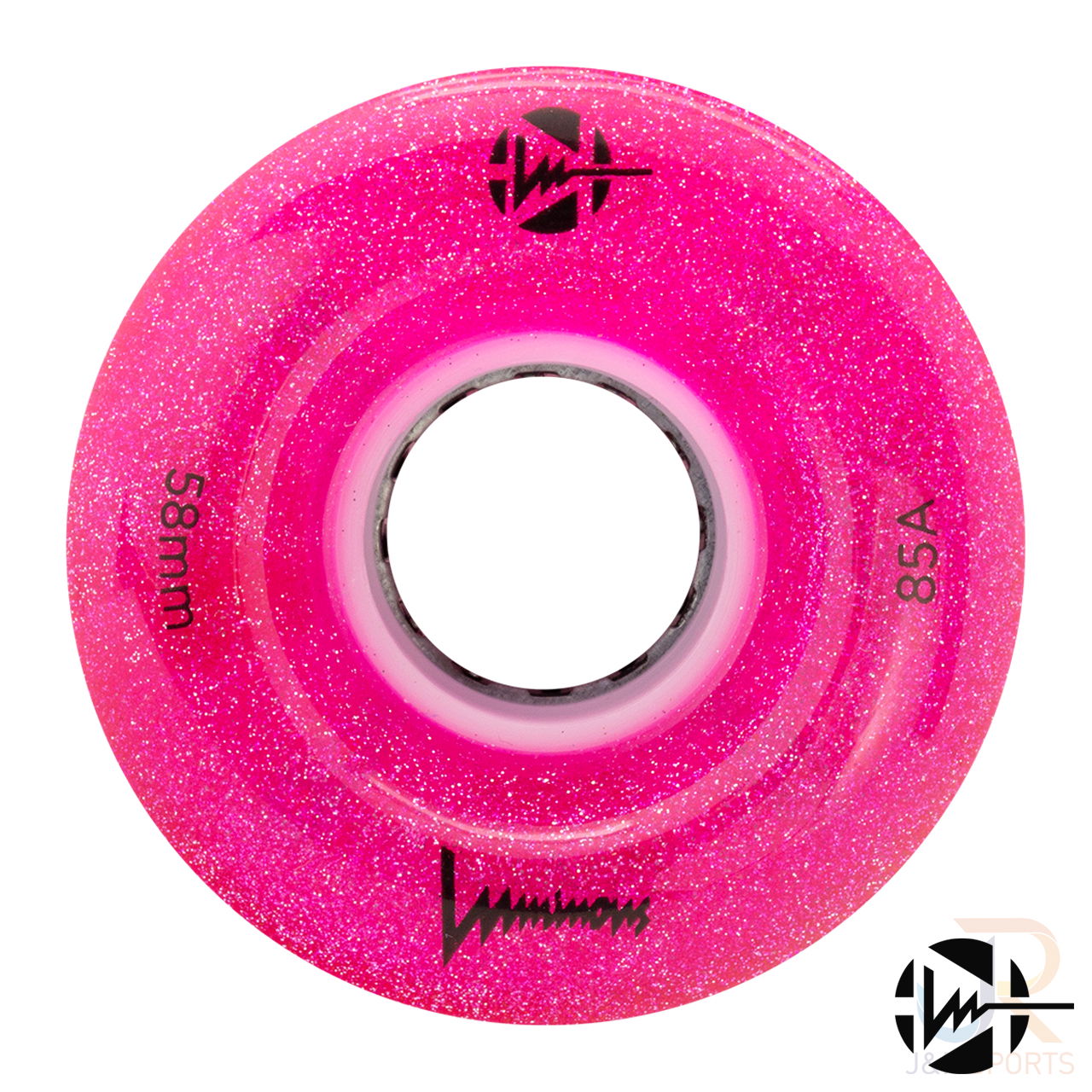 LUMINOUS LED QUAD WHEEL - PINK GLITTER - 58mm/85a (Unit)