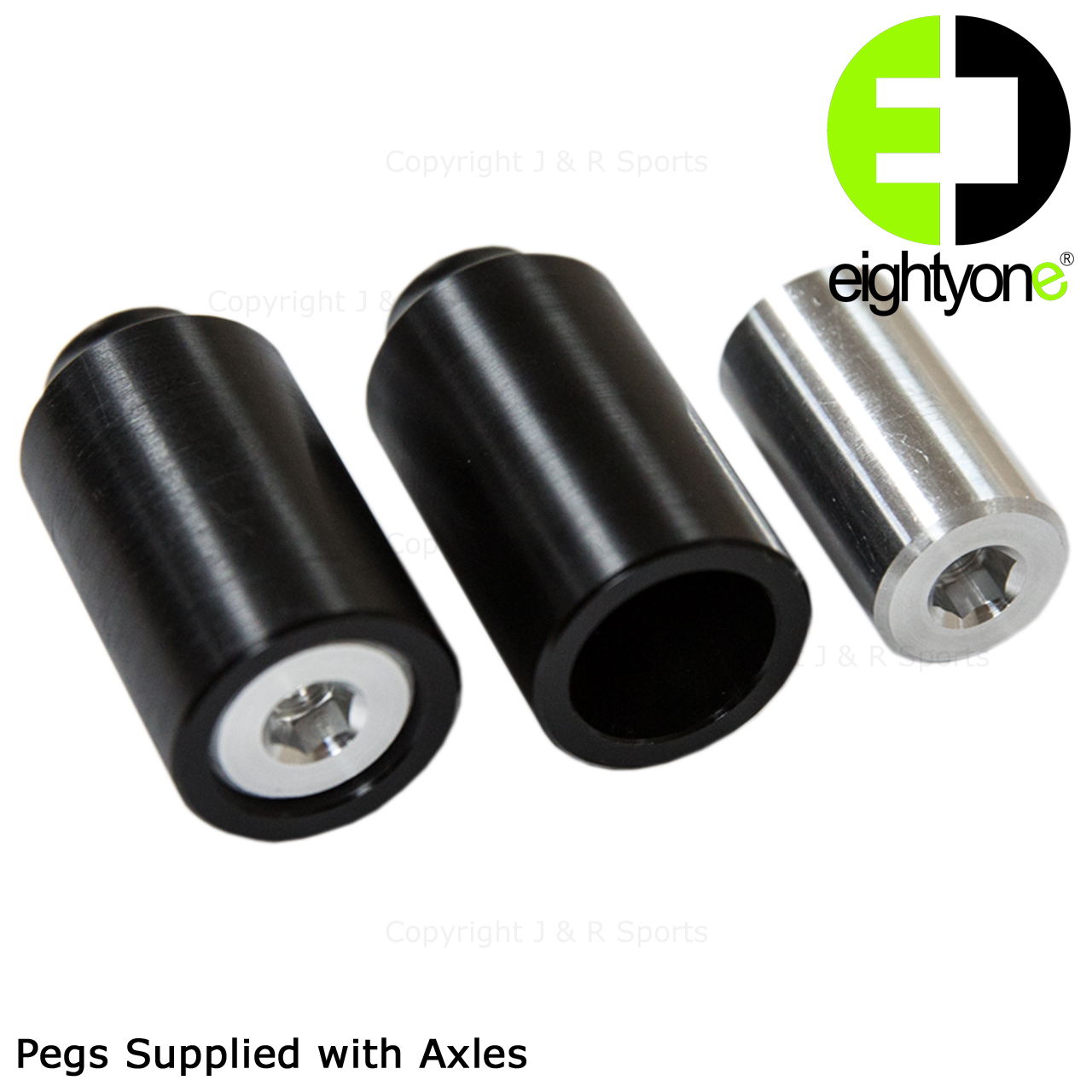 81 Custom PLASTIC Pegs Black inc Sleeve 81C6115PPBK