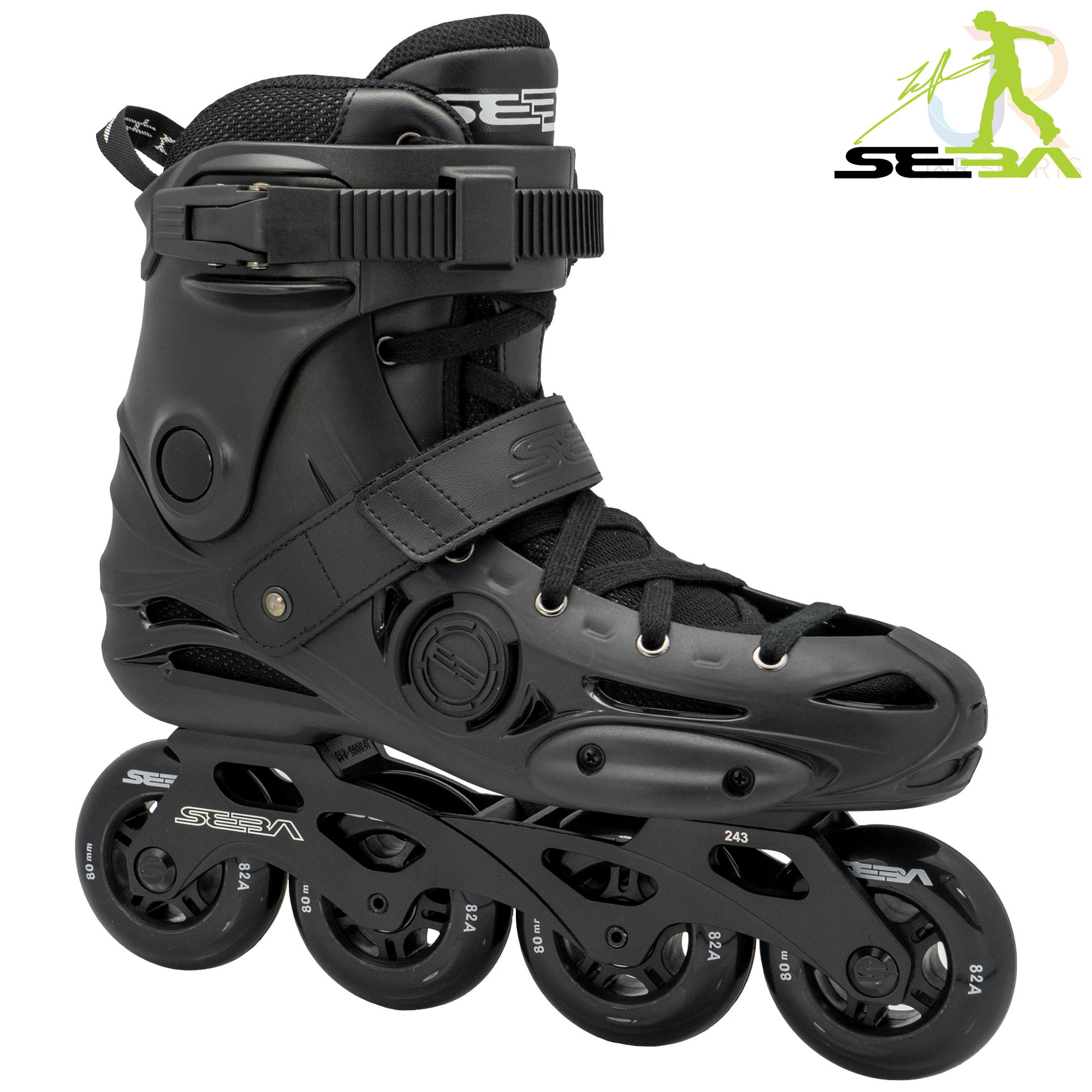 Seba E3 80 In-Line Skates - Black