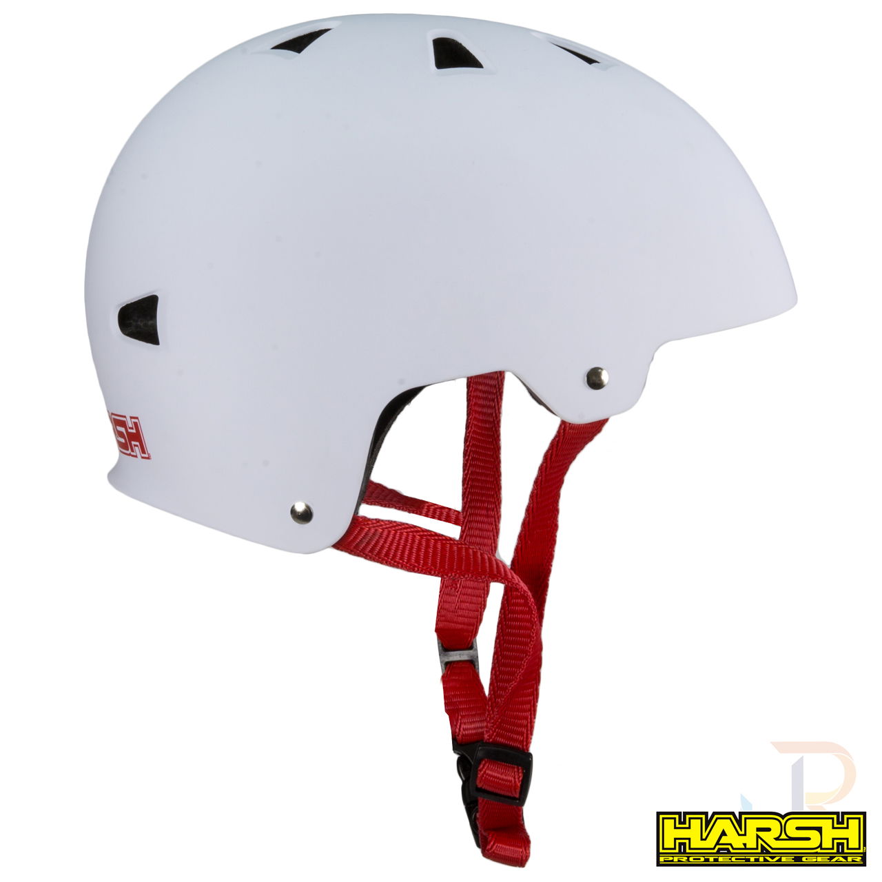 Harsh ABS Helmet - White - Side View - HA207-207