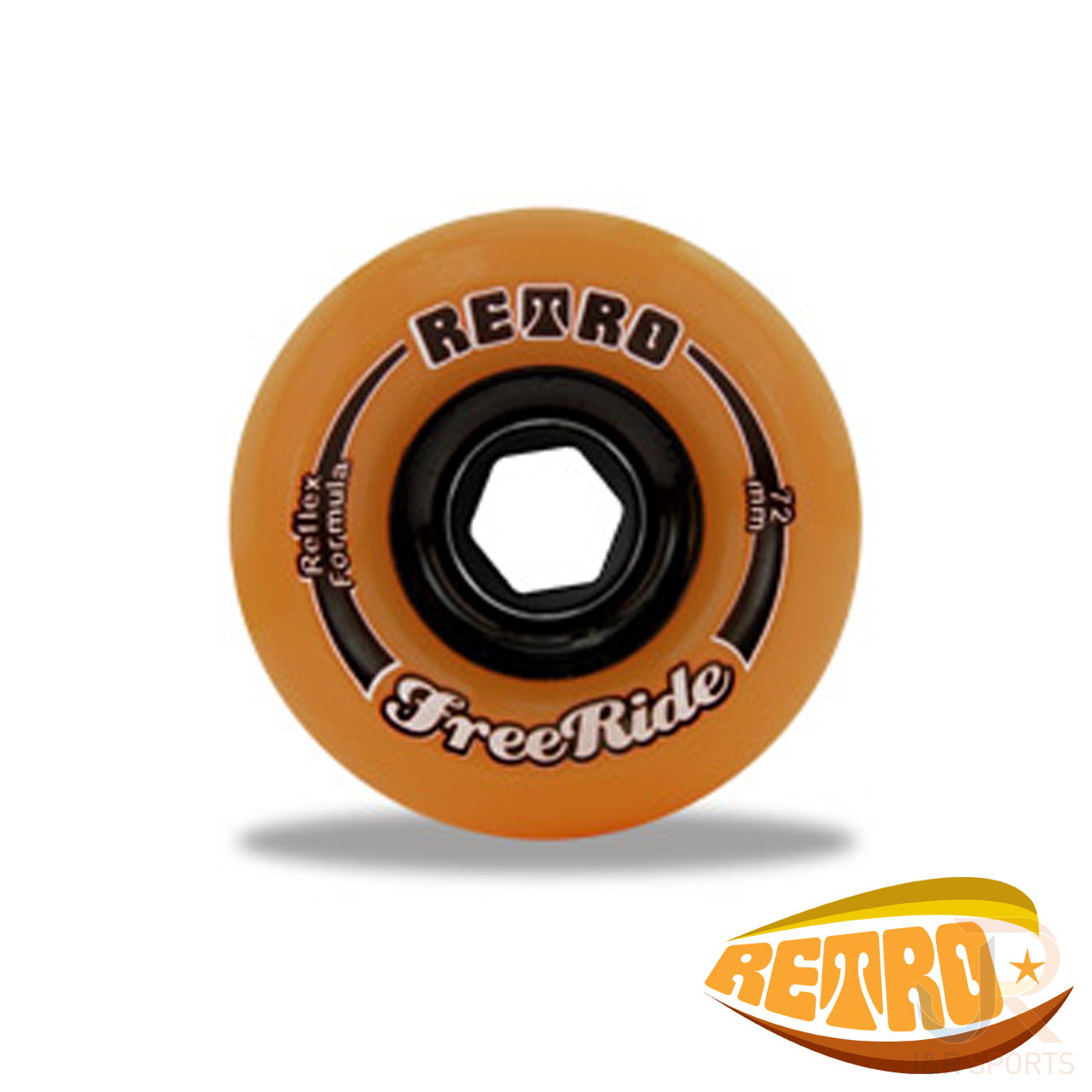 Retro FreeRides Orange 72mm 86a Single