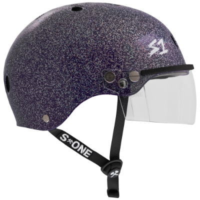 S1 Lifer Helmets inc Visor - Purple Glitter
