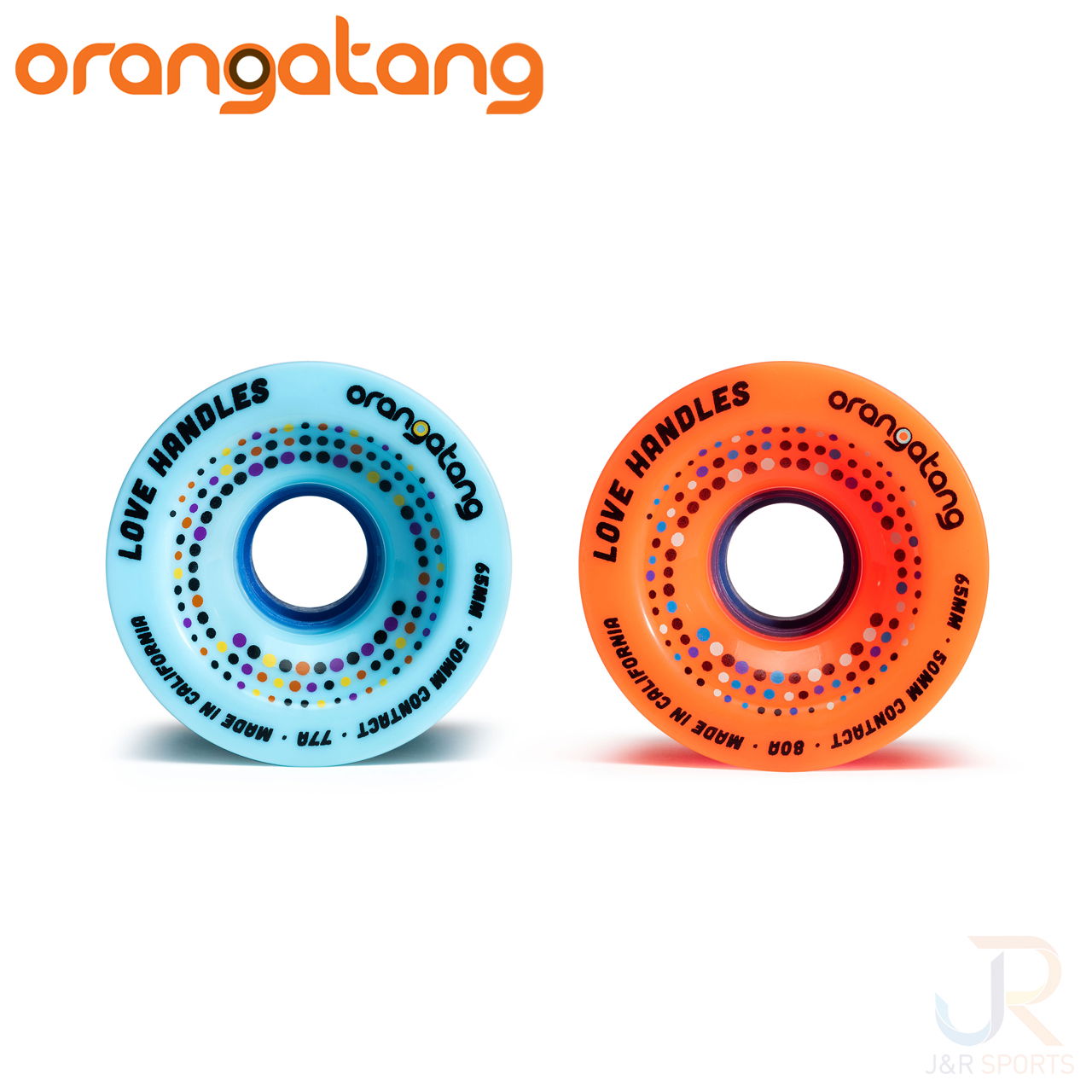 ORANGATANG "LOVE HANDLES" BLUE 65mm 77a (Set 4)