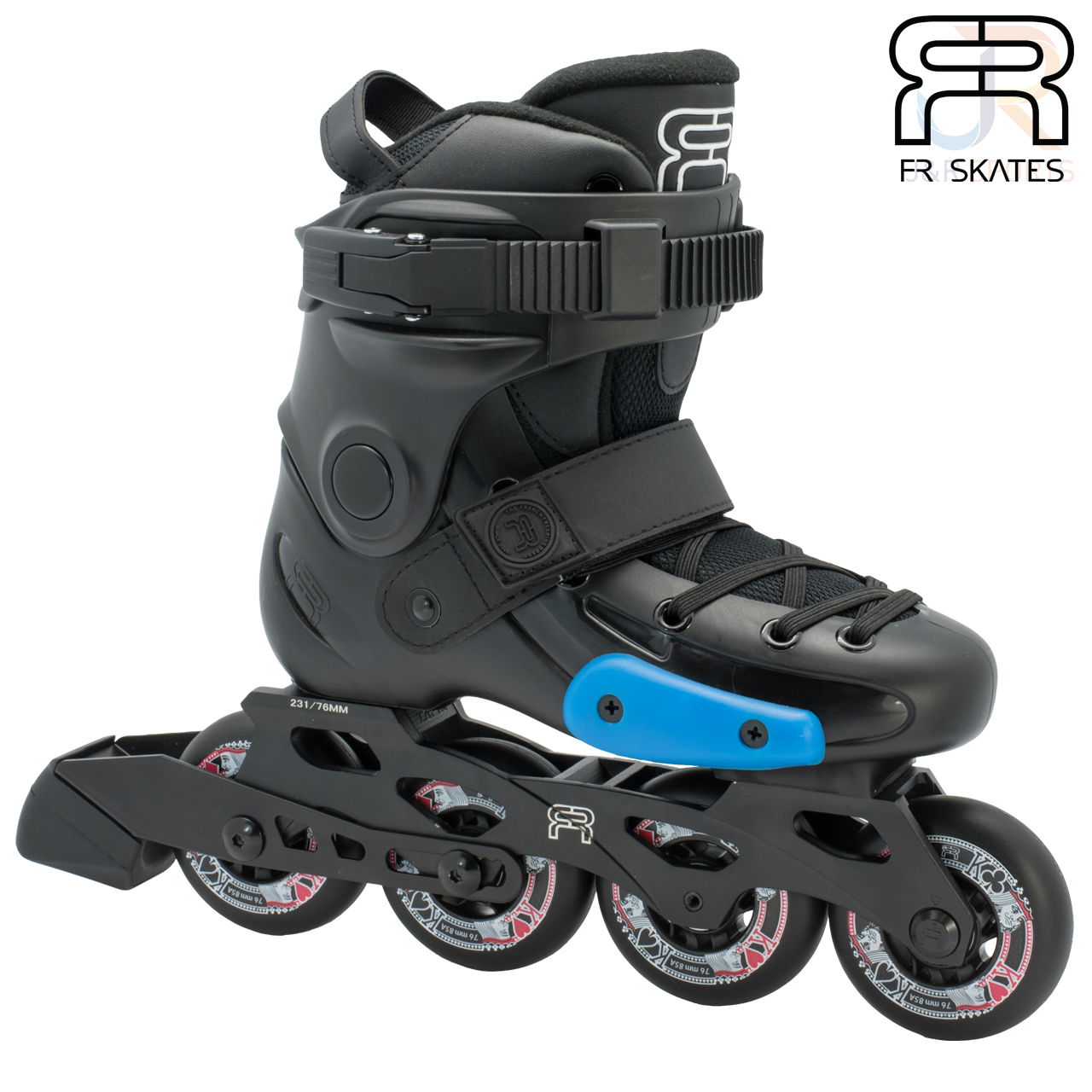 FR Skates - FR Junior - Black - Angled - FRSKFRJBK