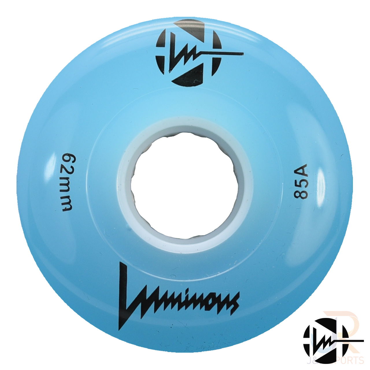 Luminous Quad Wheels - Blue 62mm 85a - Face - LUWLQLU6285BL