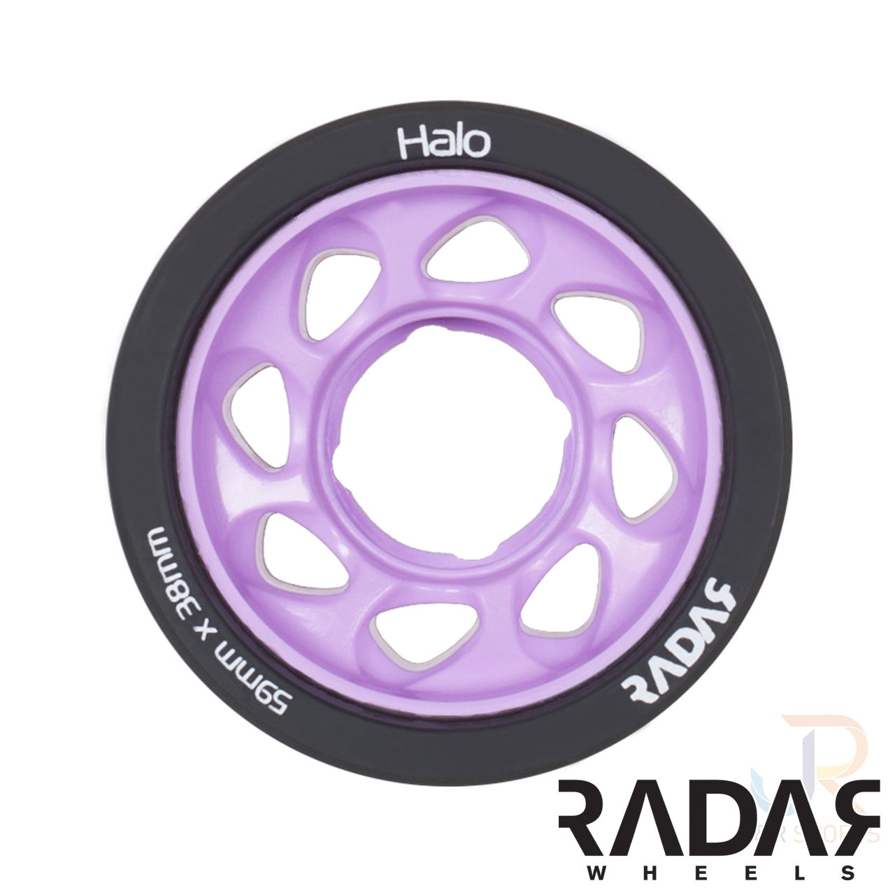 Radar Wheels HALO - Charcoal Purple - Front - 59mm 84a RWRHA59GPU