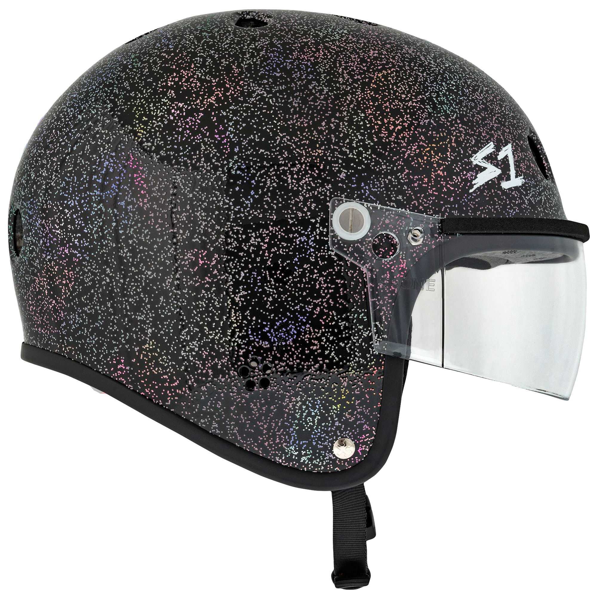 S1 RETRO Lifer E-Helmets - Black Glitter