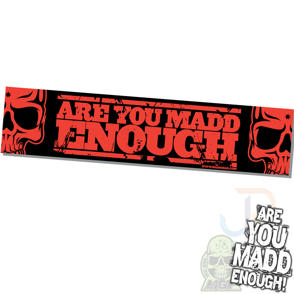 MGP Shop Banner Are You Madd Enough 130 x 30cm Red - 202-795