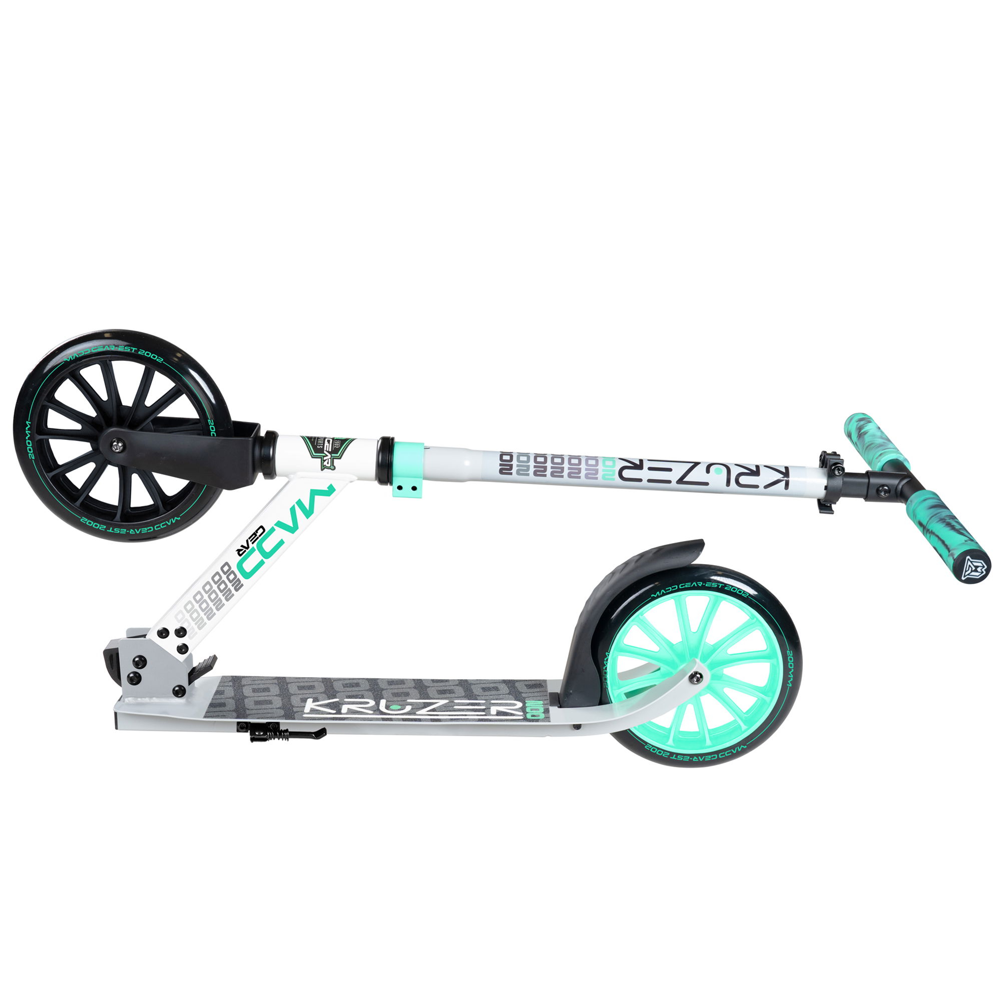 MADD GEAR CARVE KRUZER V2-200 SCOOTER - GREY/TEAL