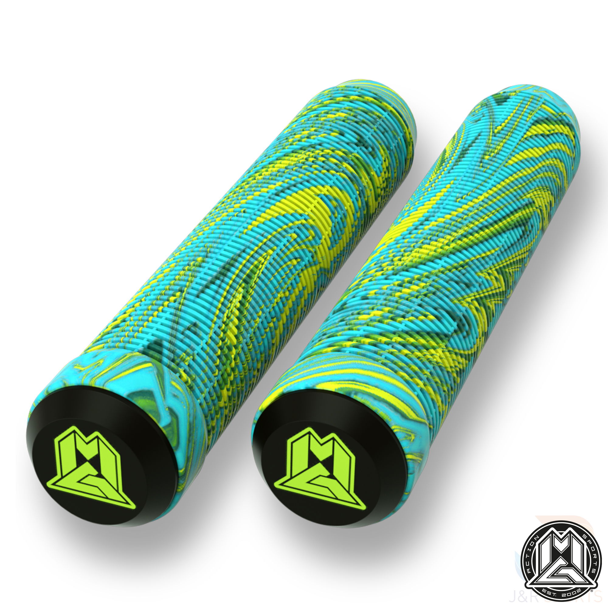 MGP 180mm Grind Grips - Swirls - Lime Teal - MGP207-487