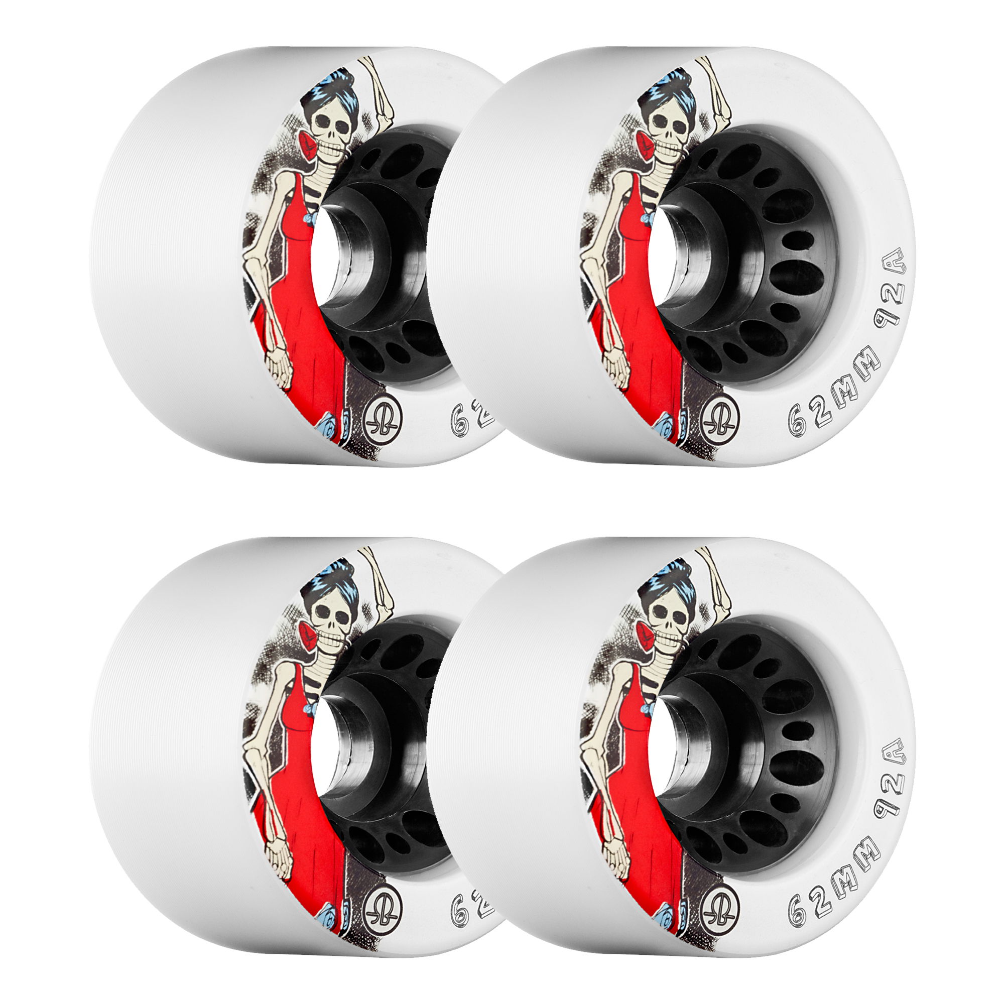 ROLLERBONES - DOTD SPEED WHEEL WHITE (4) - 62mm/92a