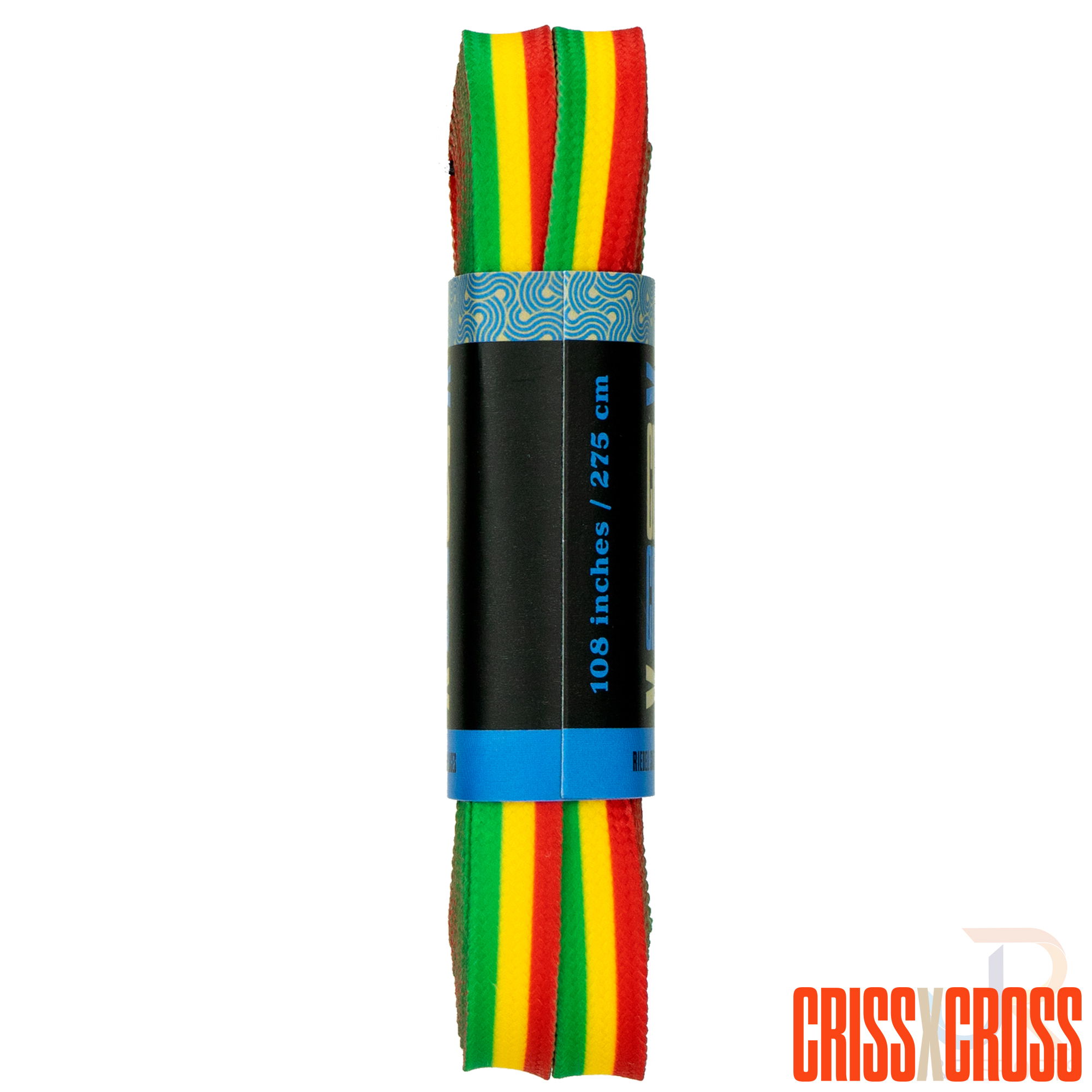 CRISS CROSS X DERBY LACES - TRIO - GRN/RED/YEL - 90"