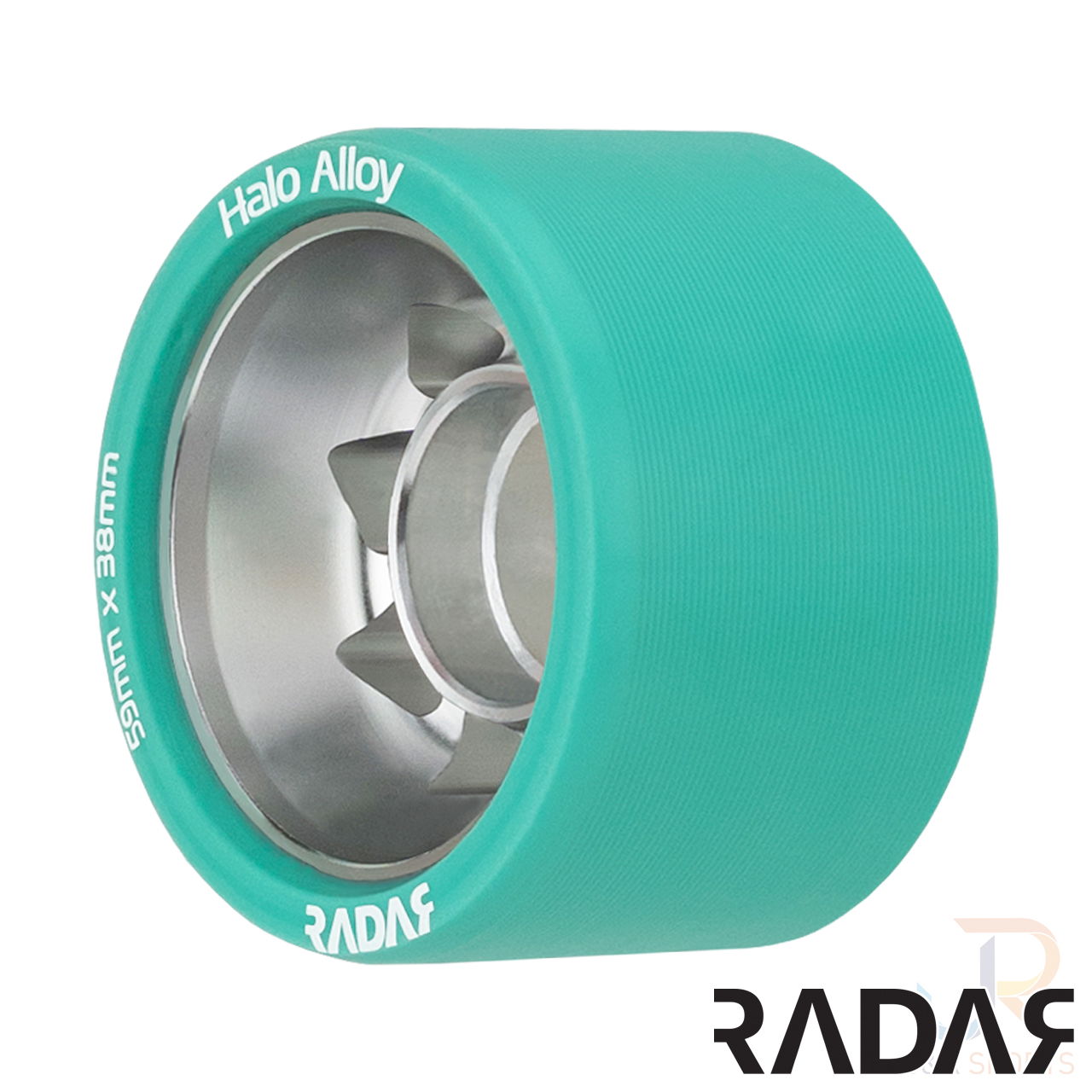 RADAR WHEELS (4) - HALO ALLOY - TEAL - 59 x 38mm / 95a