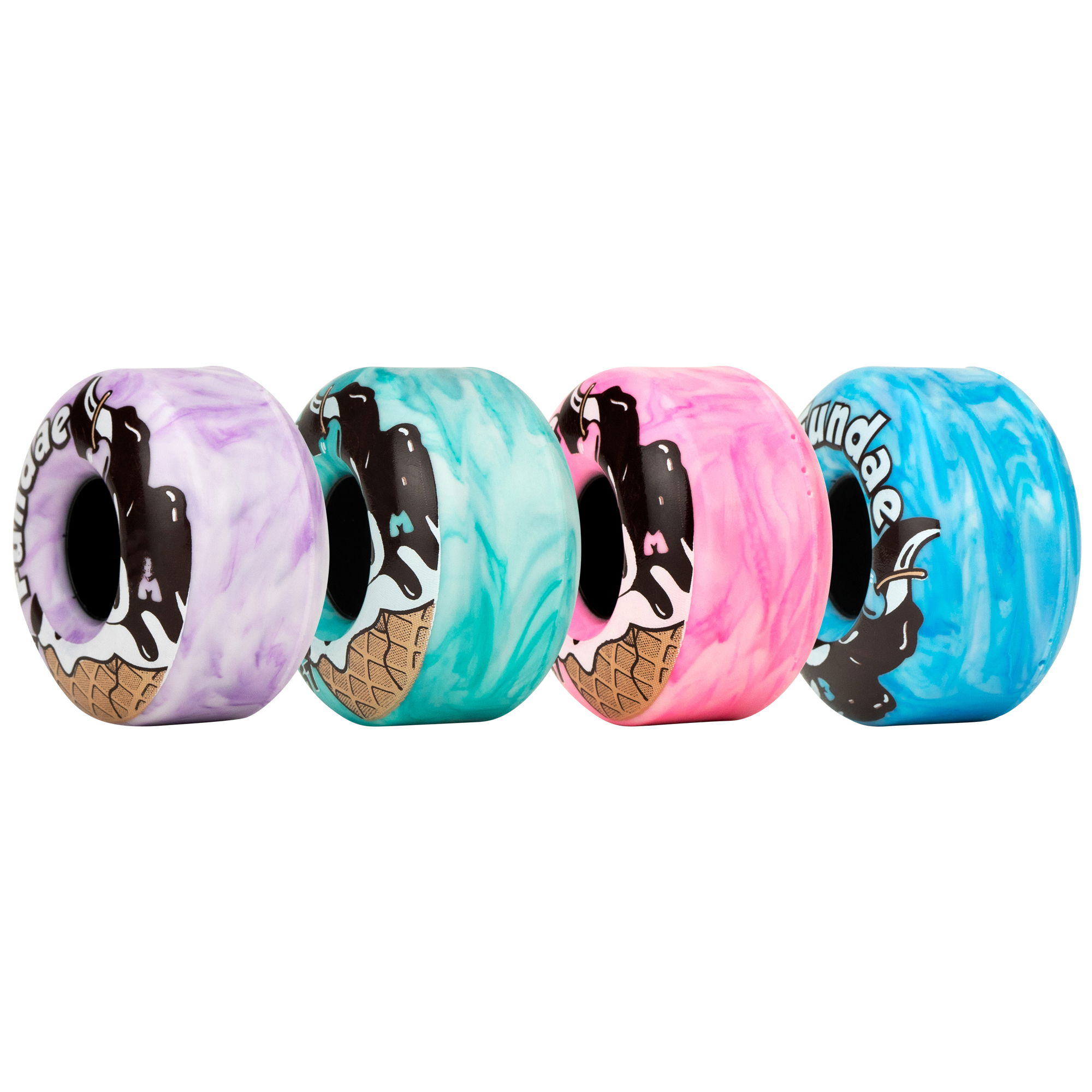 MOXI FUNDAE WHEELS (4) - BIRTHDAY CAKE 57mm x 34mm/92A