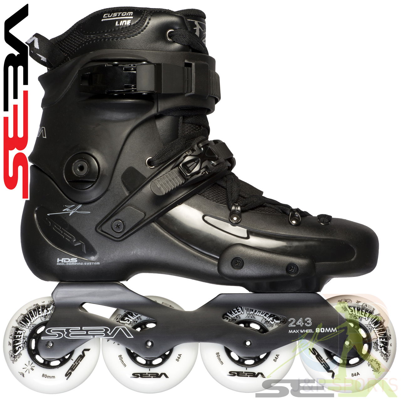 Seba FR1 80 Black Side View - SSK14-FR180