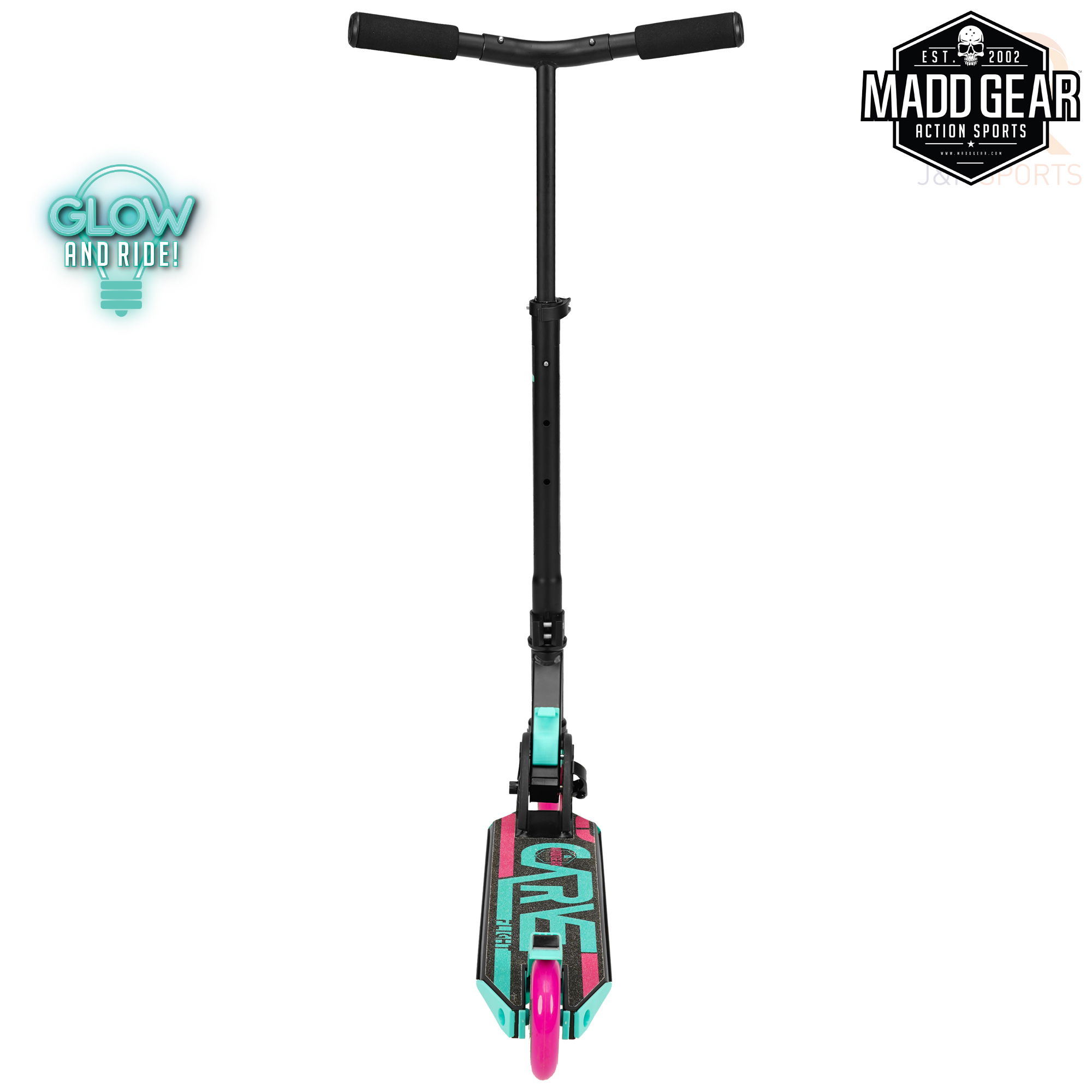 Madd Gear CARVE Flight - Teal Pink - Rear View - MGP207-575