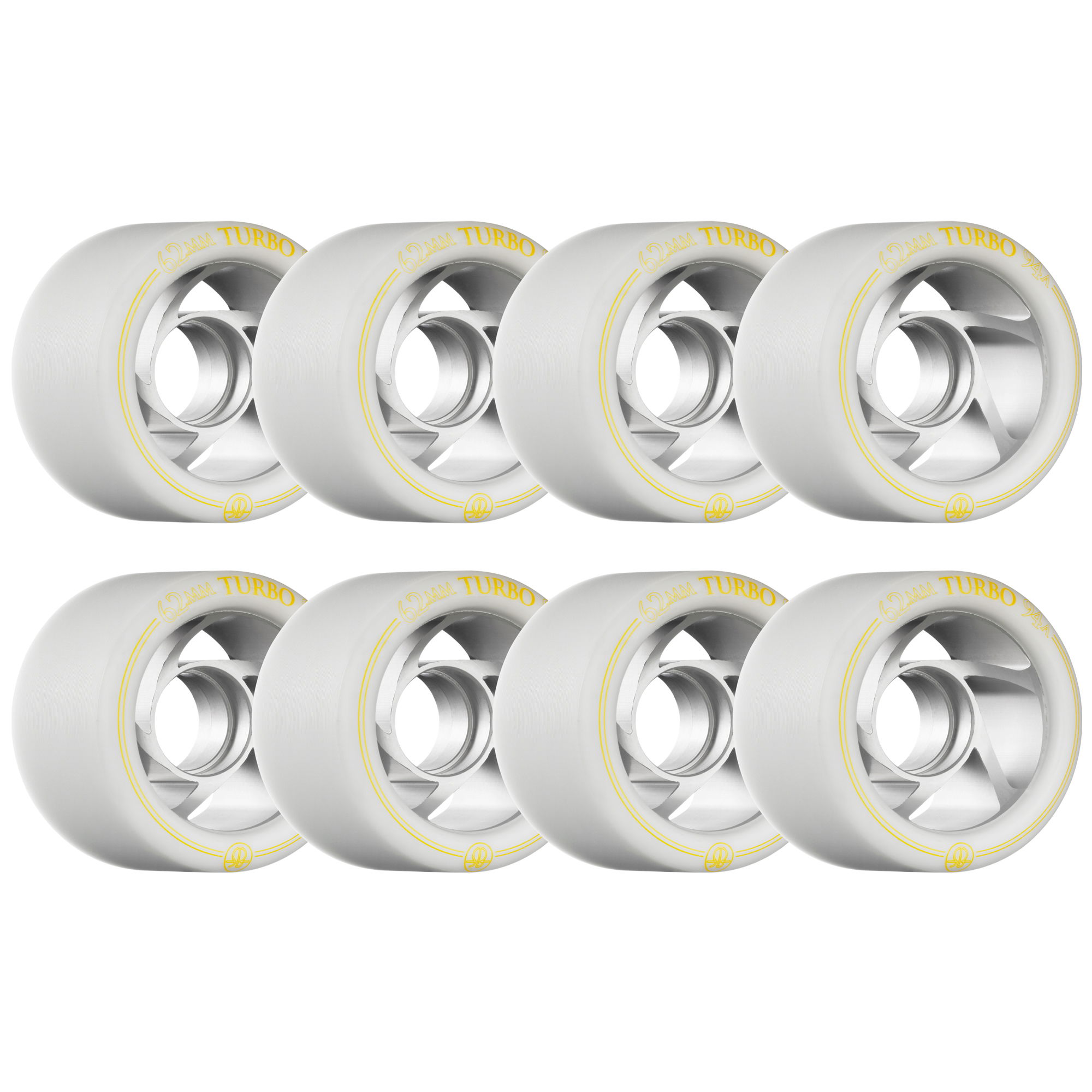 ROLLERBONES - TURBO ALU HUB WHEEL WHITE (8) - 62mm/94a