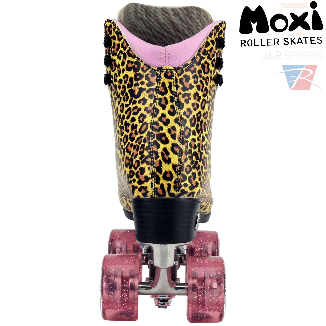 Moxi Ivy Skate - Jungle Pink Leopard Print - Rear View - MOX497351010