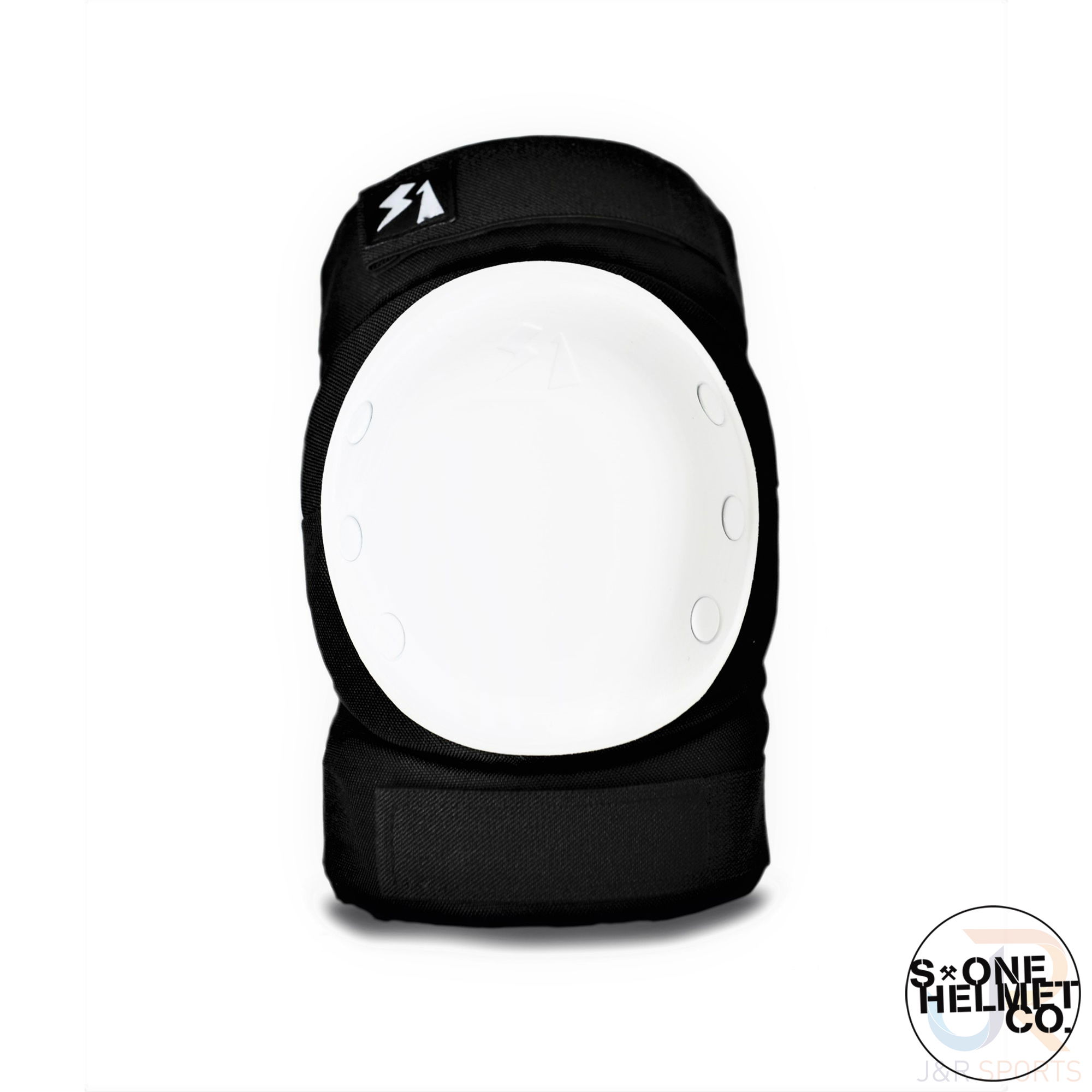 S1 PARK KNEE PADS - BLACK w/ WHITE CAPS - MEDIUM