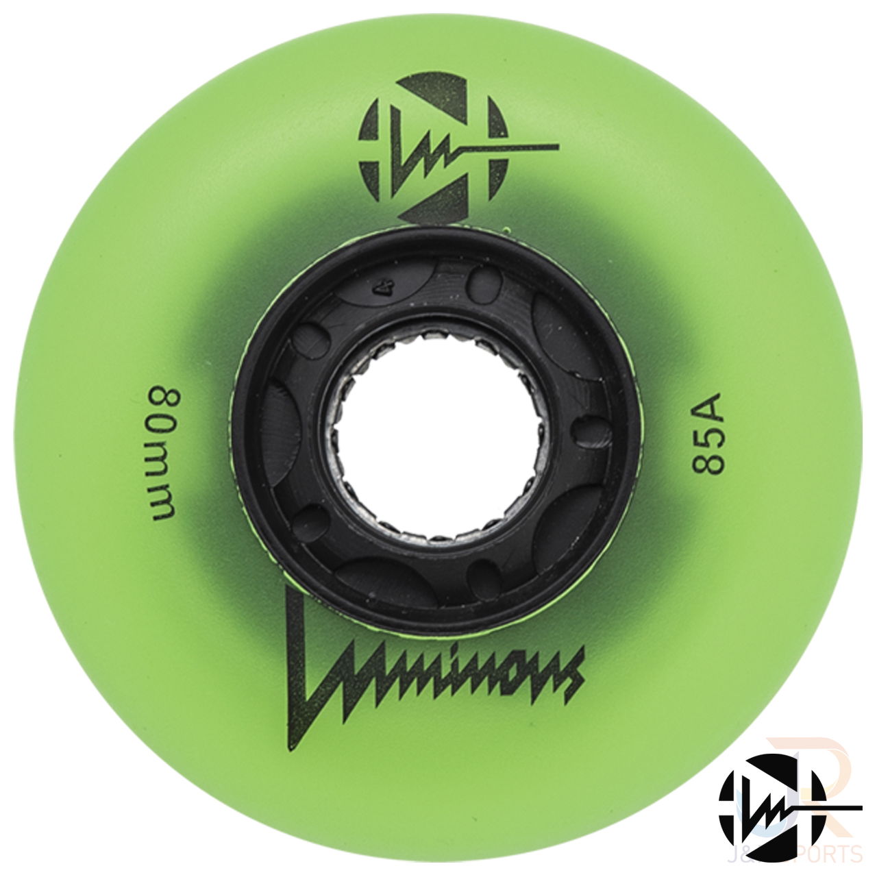 Luminous Wheels - Green Glow 80mm 85a - Face - LUWLLU8085GNGW