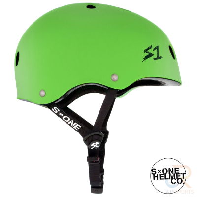 S1 LIFER Helmet - Matt Lime - Side View - SHLIMLG