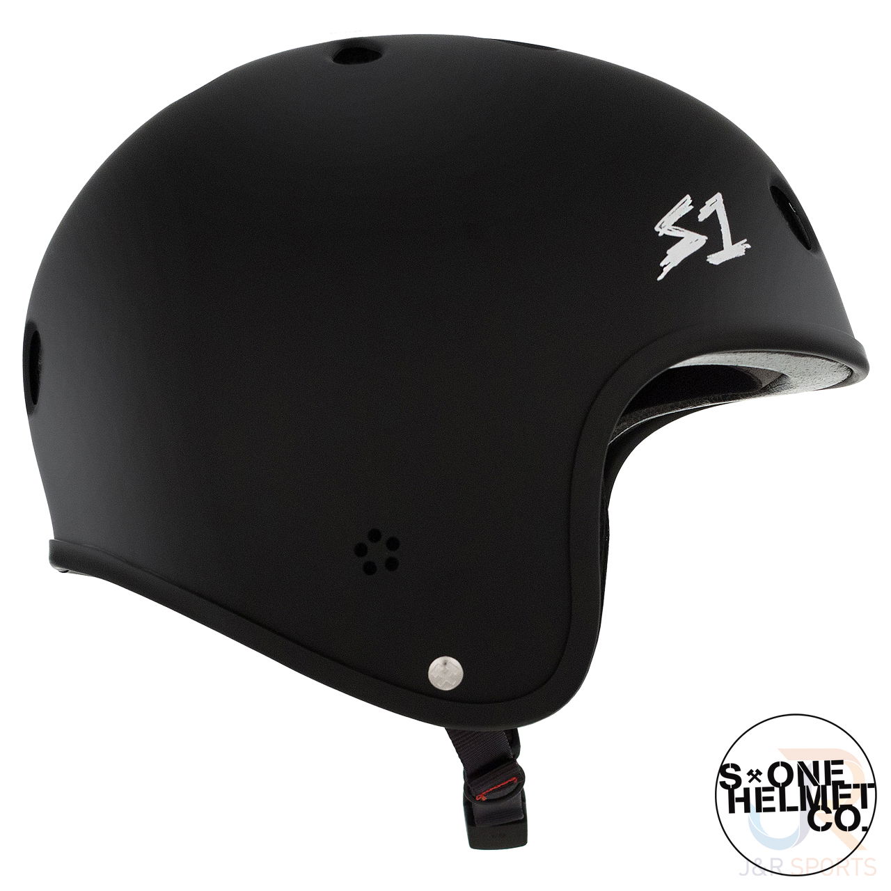 S1 RETRO Helmet - Matt Black - Side View - SHRLIMB