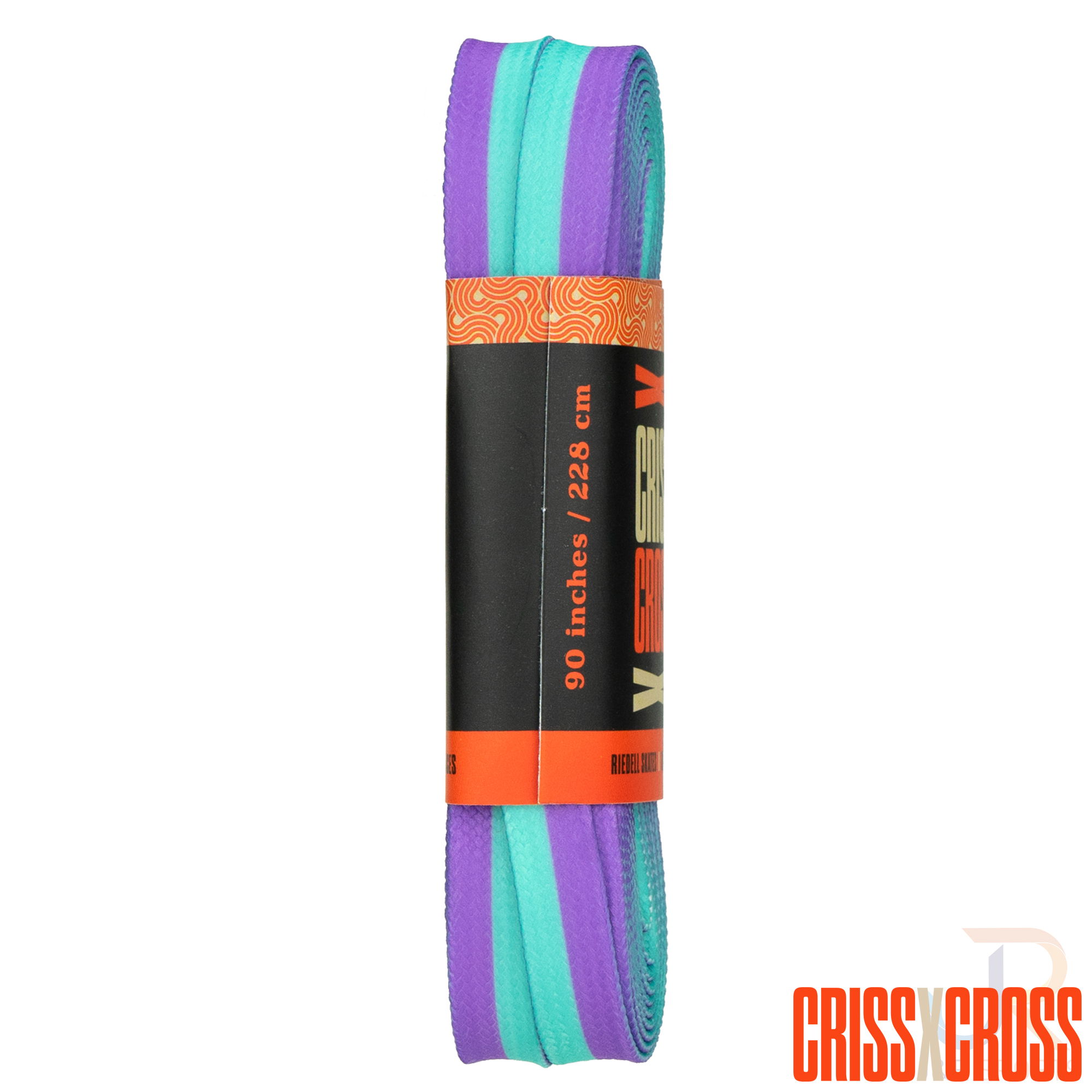 CRISS CROSS X DERBY LACES - DUO - TEAL/VIOLET - 108"