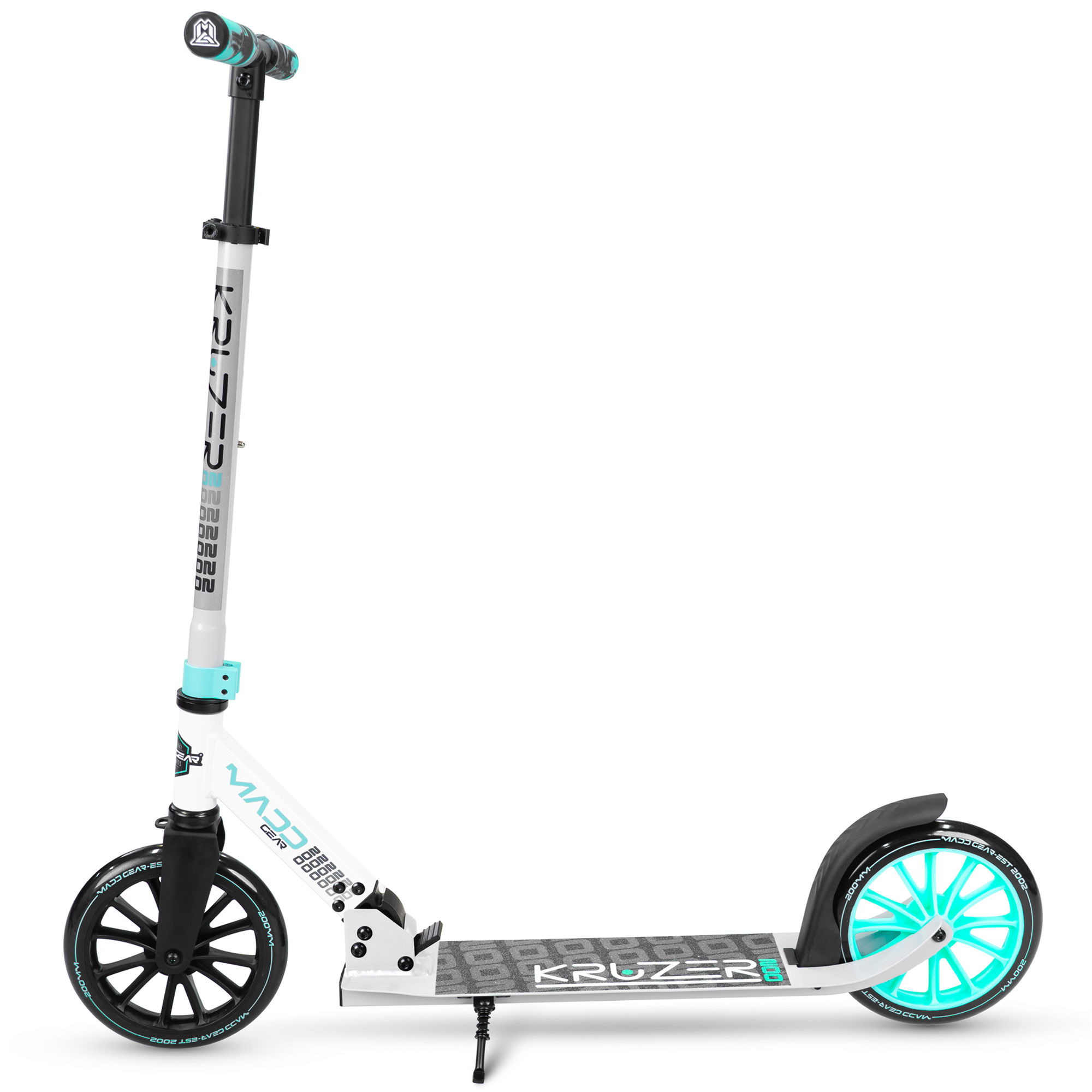 MADD GEAR CARVE KRUZER V2-200 SCOOTER - GREY/TEAL