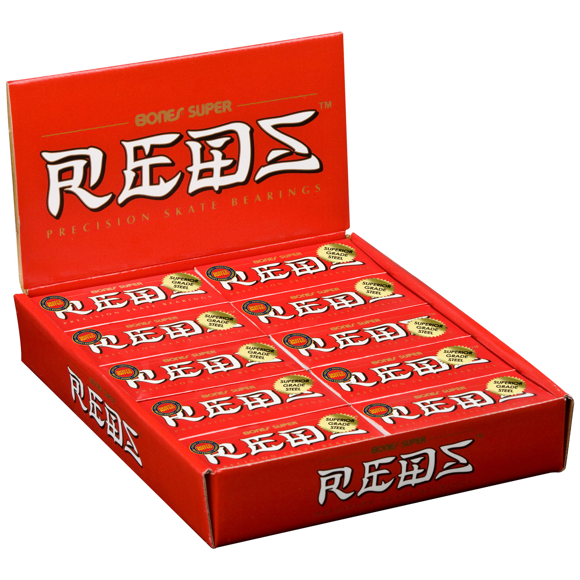 BONES SUPER REDS BEARINGS - POP 20 - 8mm 16 PACK