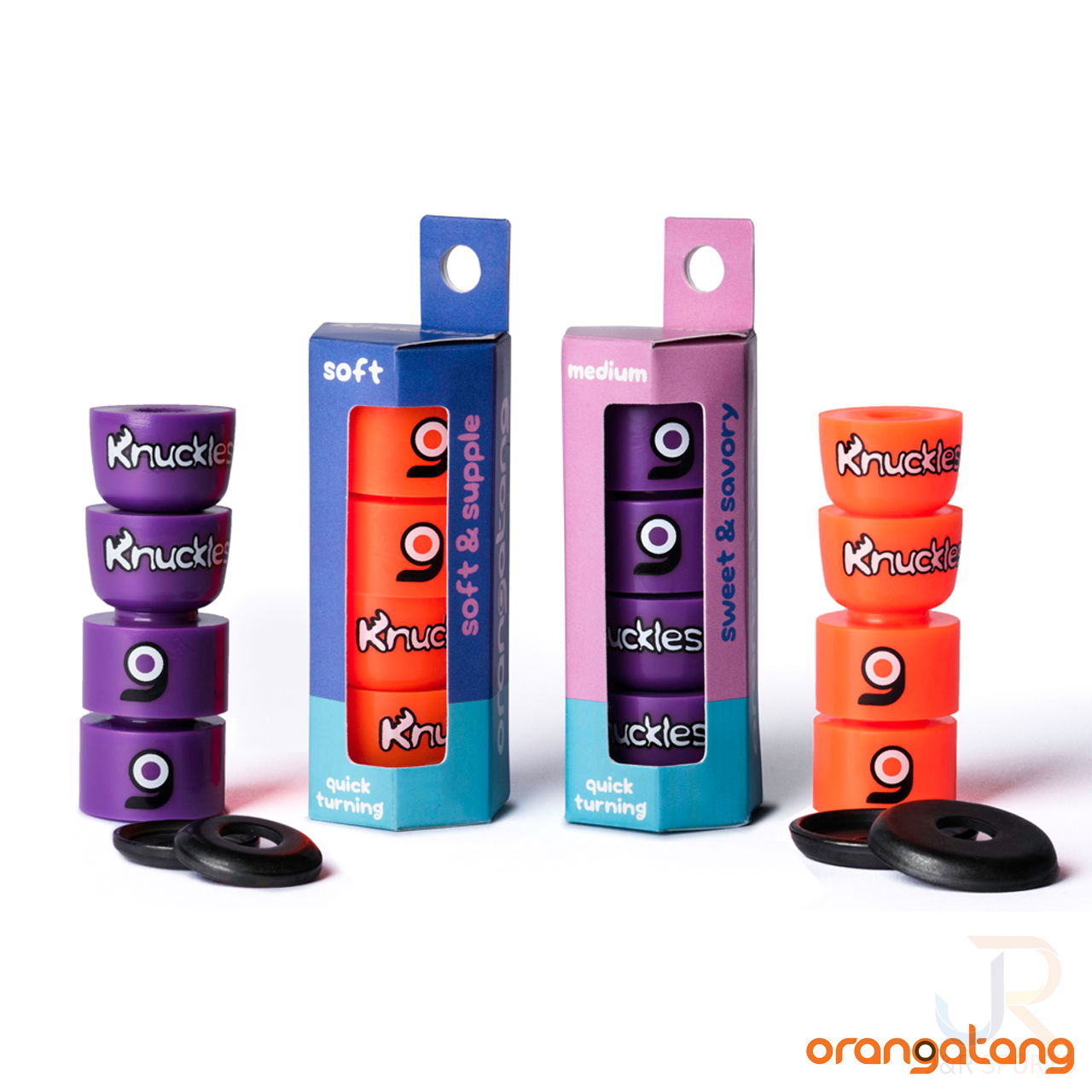 Orangatang Knuckles - Packed & Open - Orange Purple