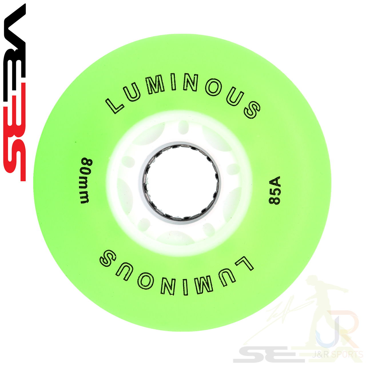 Seba LUMINOUS 80mm Wheels - Green White - SSK-SWL-LU80GNWH