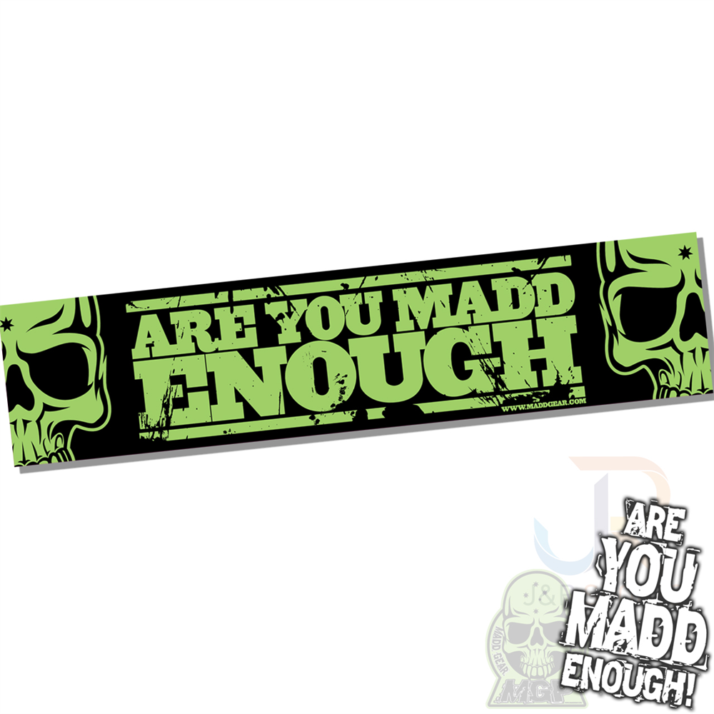 MGP Shop Banner Are You Madd Enough 130 x 30cm Green - 202-796