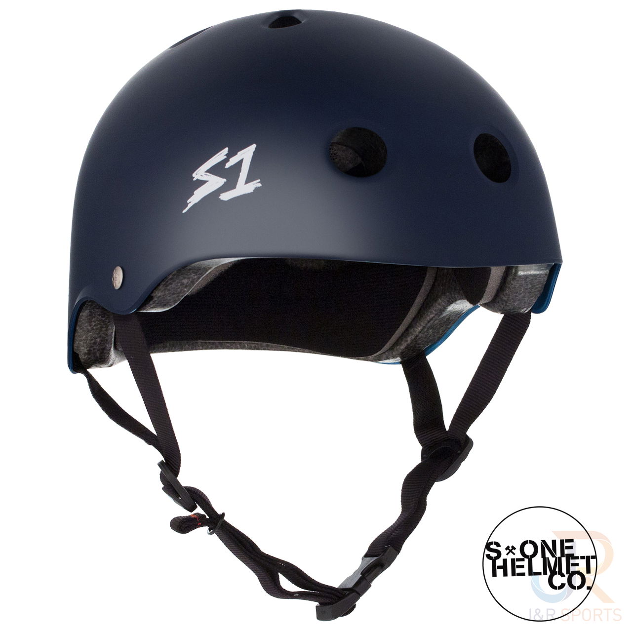 S1 LIFER Helmet - Matt Navy Blue - Angled - SHLIMNB