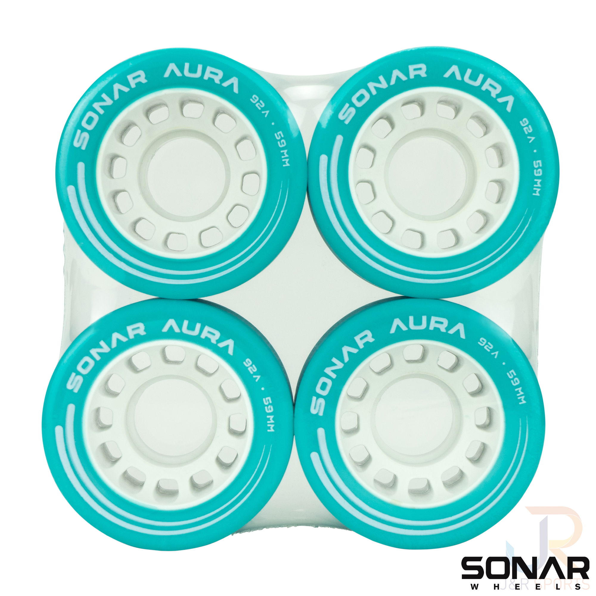 SONAR WHEELS (4) AURA - BLUE 59mm/92a