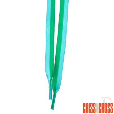 CRISS CROSS X DERBY LACES - DUO - GREEN/BLUE - 108"