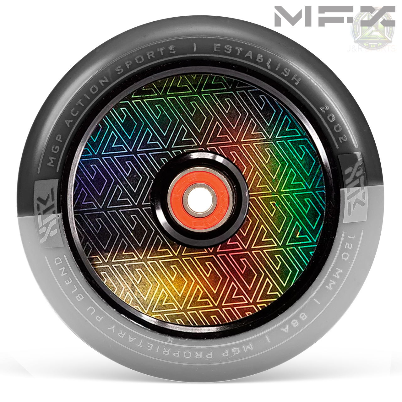 MFX CORRUPT CORE 120mm WHEELS (2) - BLACK/GREY