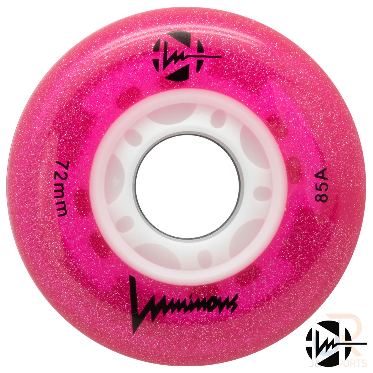 LUMINOUS - LED INLINE WHEEL - PINK GLITTER - 72mm/85a (UNIT)